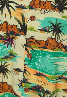 KingKerosin Kurzarmhemd Tropical Sea mit tropischem All-Over Print