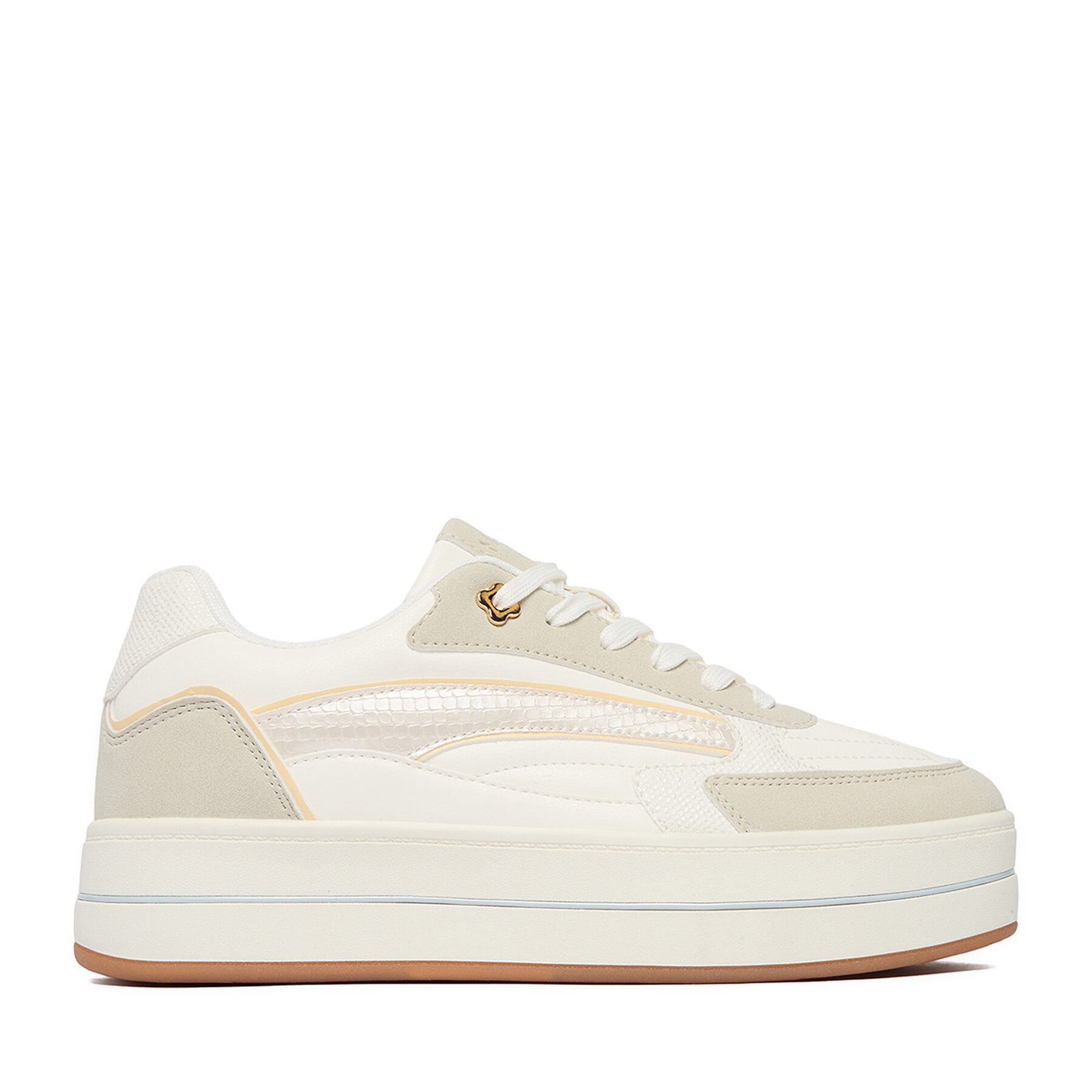 Mexx Damen-Sneaker Creme Sneaker