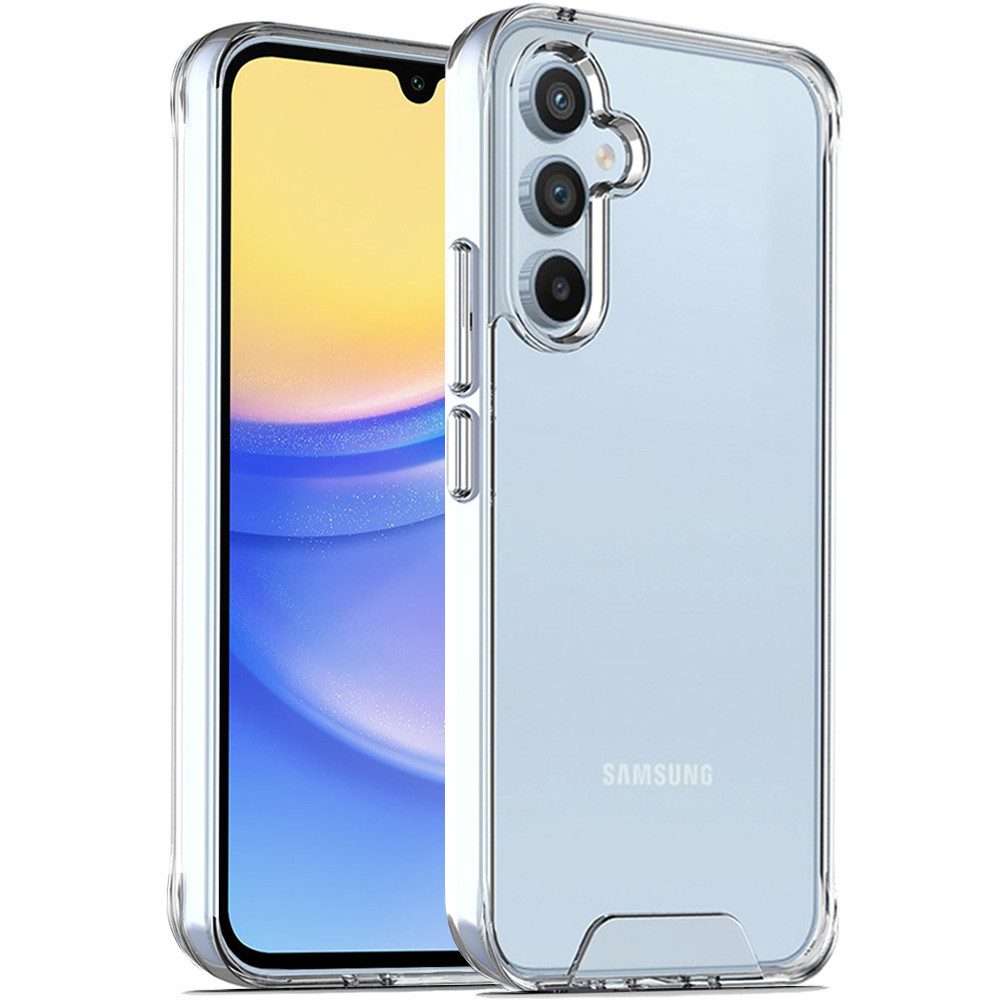 FITSU Handyhülle Transparente Hülle für Samsung Galaxy A15 Case Durchsichtig 6,5 Zoll, Ultraklare Handyhülle Case transparente Schutzhülle mit Eckenschutz