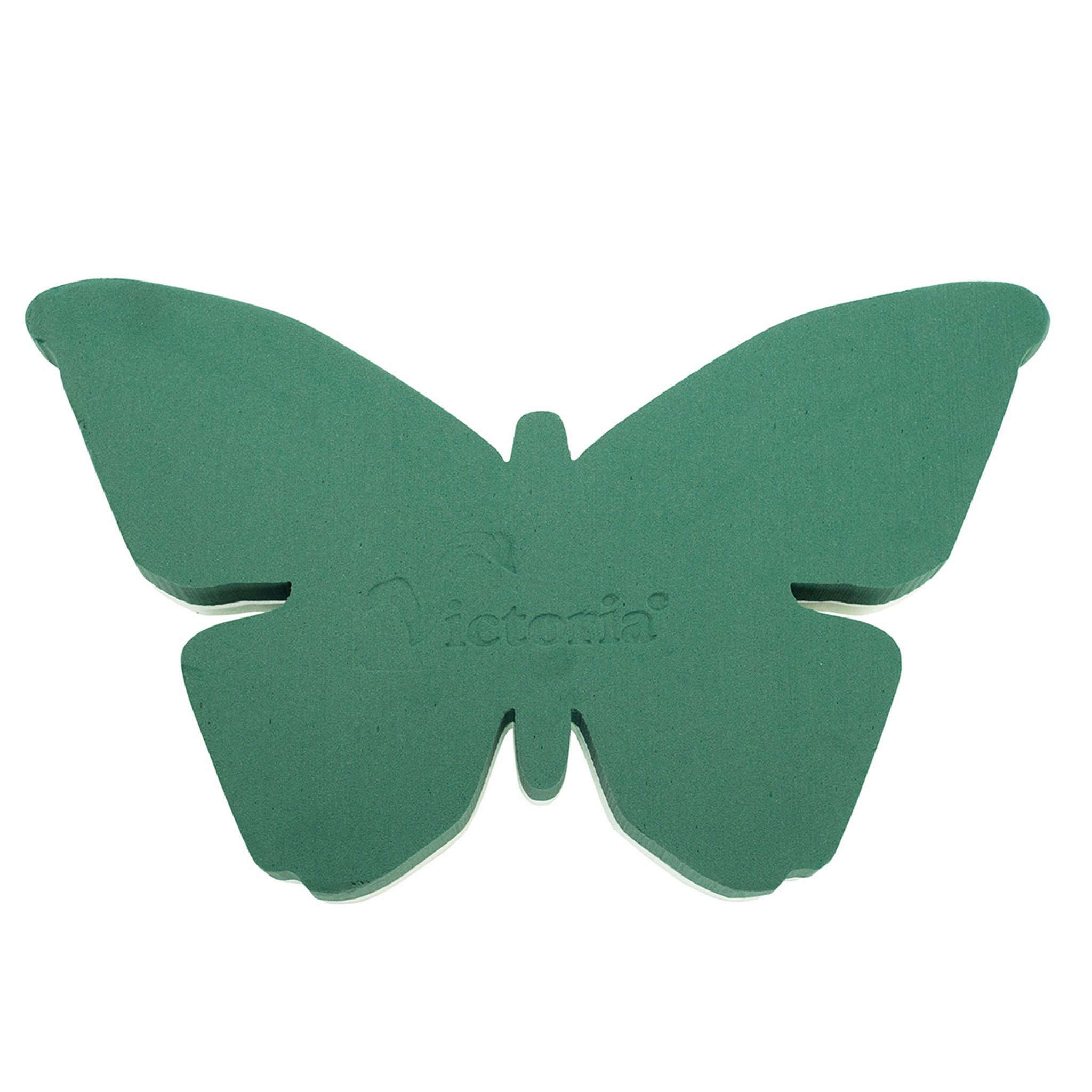 Creativery Bastelmoos, Nass Steckschaum Schmetterling 50x30x6cm auf Hartschaumunterlage