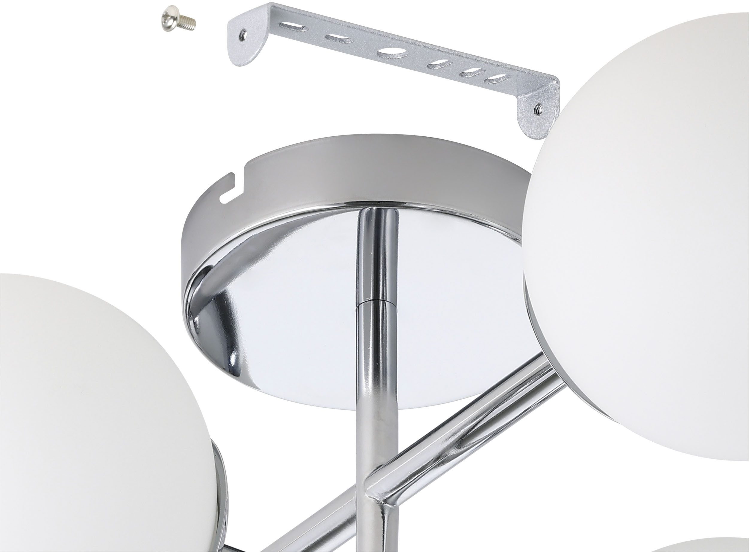 EGLO LED Deckenleuchte CASTROVIDO Deckenlampe - Stahl - G9 - 4X4,2W - IP44, Leuchtmittel wechselbar, Wohzimmerlampe, Esszimmerlampe, Flur, Schlafzimmer,L47,5xB3 – Bild 5 von 5