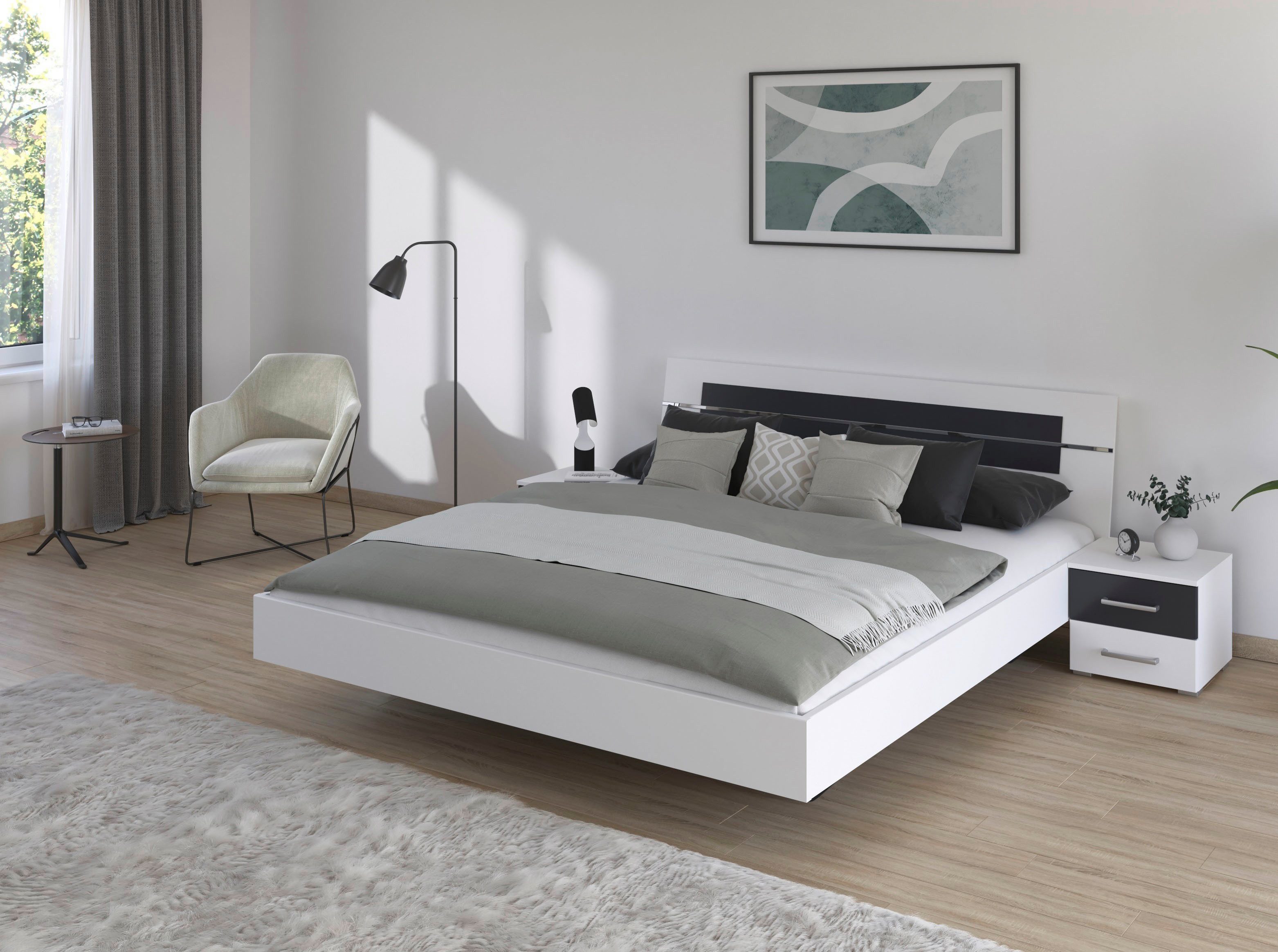 rauch Bettanlage "Doppelbett Futonbett BURANO in schwebender Optik", (Set, günstig online kaufen