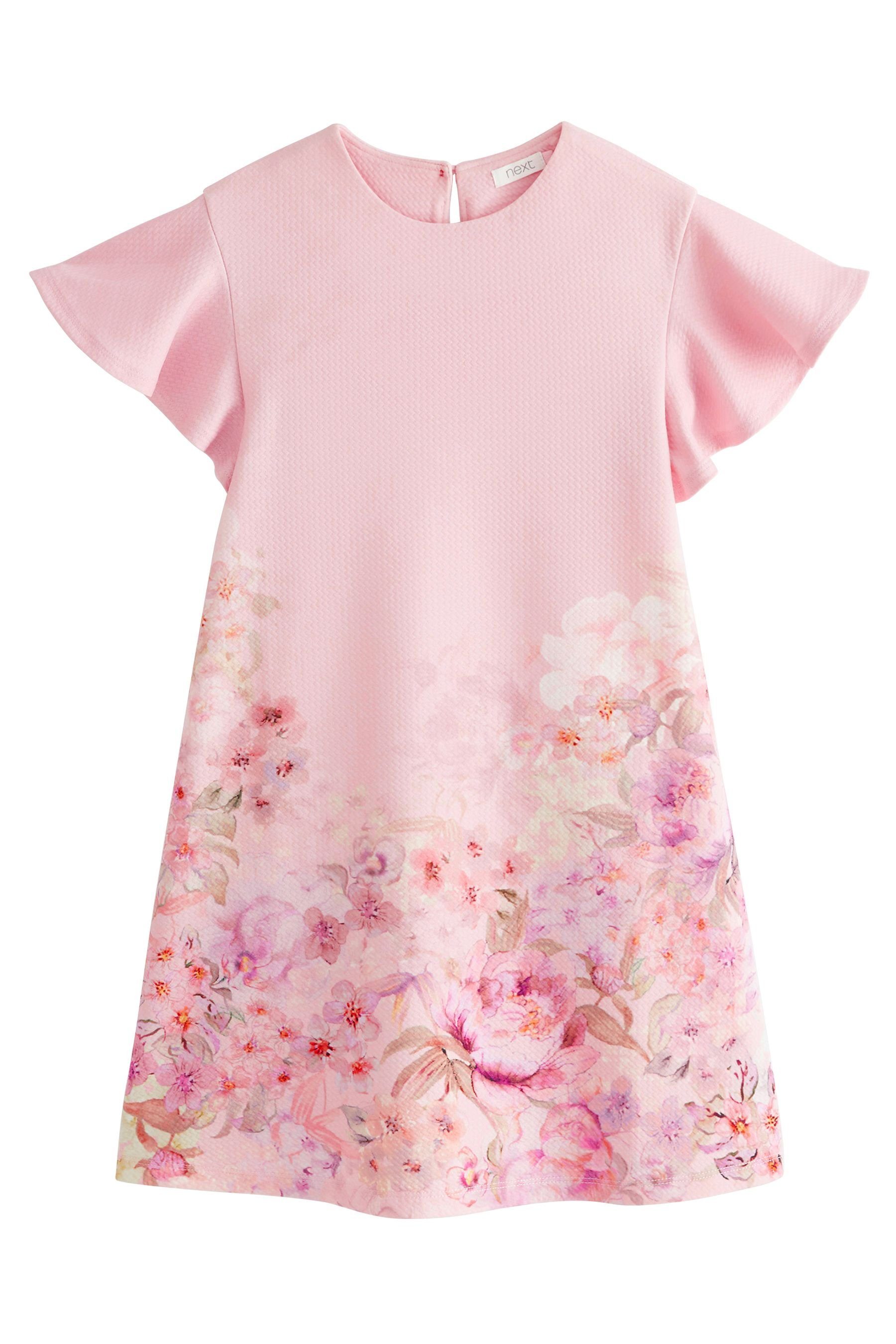 Next Partykleid Festliches Kleid (1-tlg) Soft Pink Floral Print