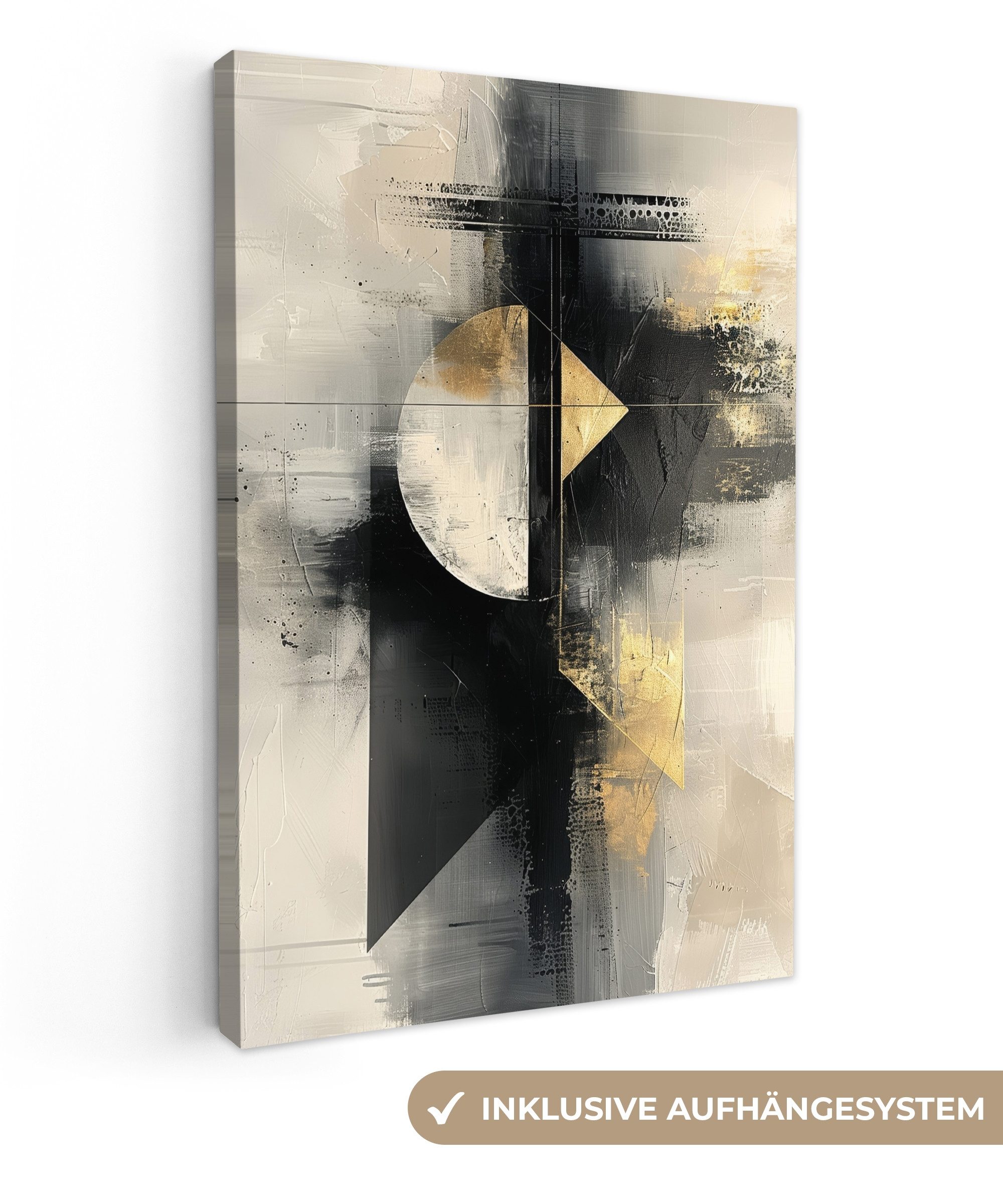 OneMillionCanvasses® Leinwandbild Abstrakt - Schwarz - Farbe - Modern, Foto günstig online kaufen