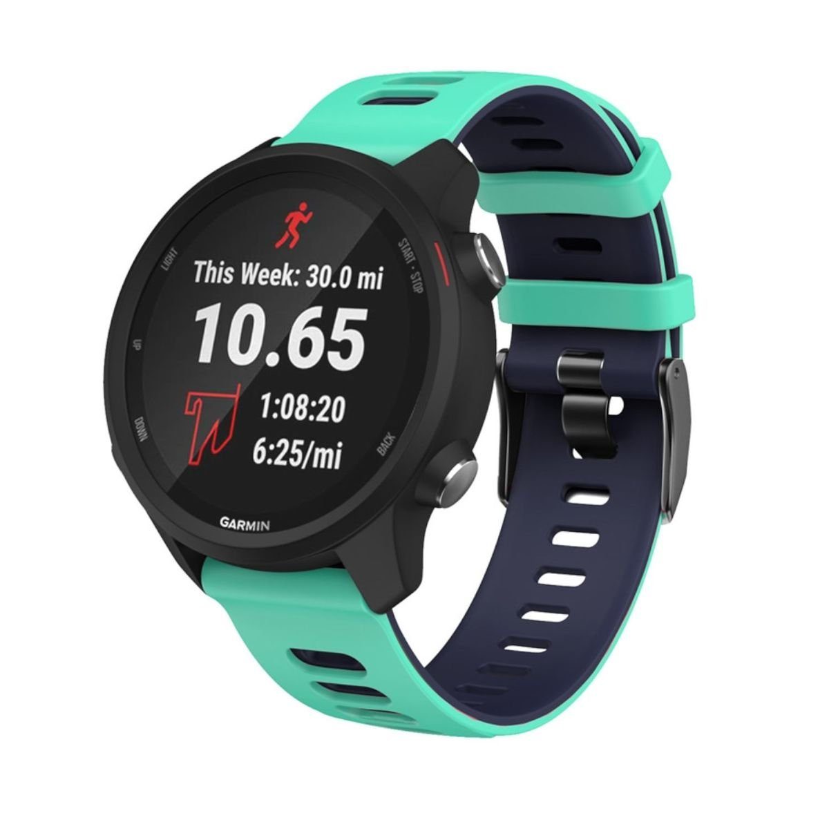 Wigento Smartwatch-Armband »Für Garmin Vivoactive 4 Kunststoff / Silikon  Armband Uhr Smart Watch Sport Grün / Blau«