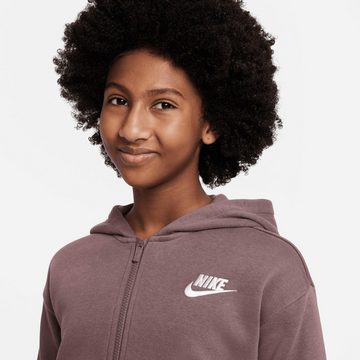 Nike Sportswear Kapuzensweatjacke Club Fleece Big Kids' (Girls) Full-Zip Hoodie