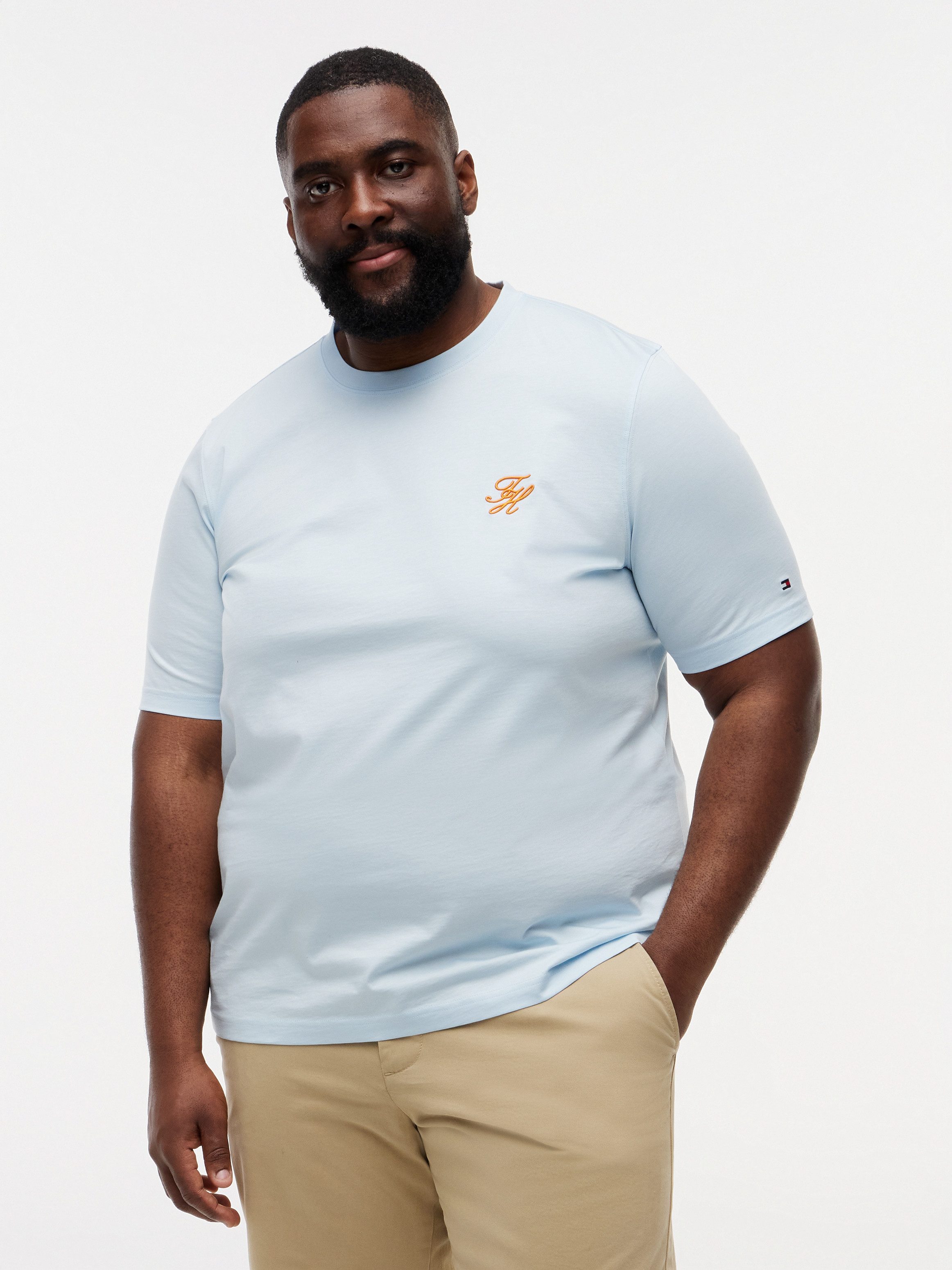 Tommy Hilfiger Big & Tall T-Shirt BT-SCRIPT MONOGRAM SWIMSHOP Große Größen, Jersey, Logo-Stickerei