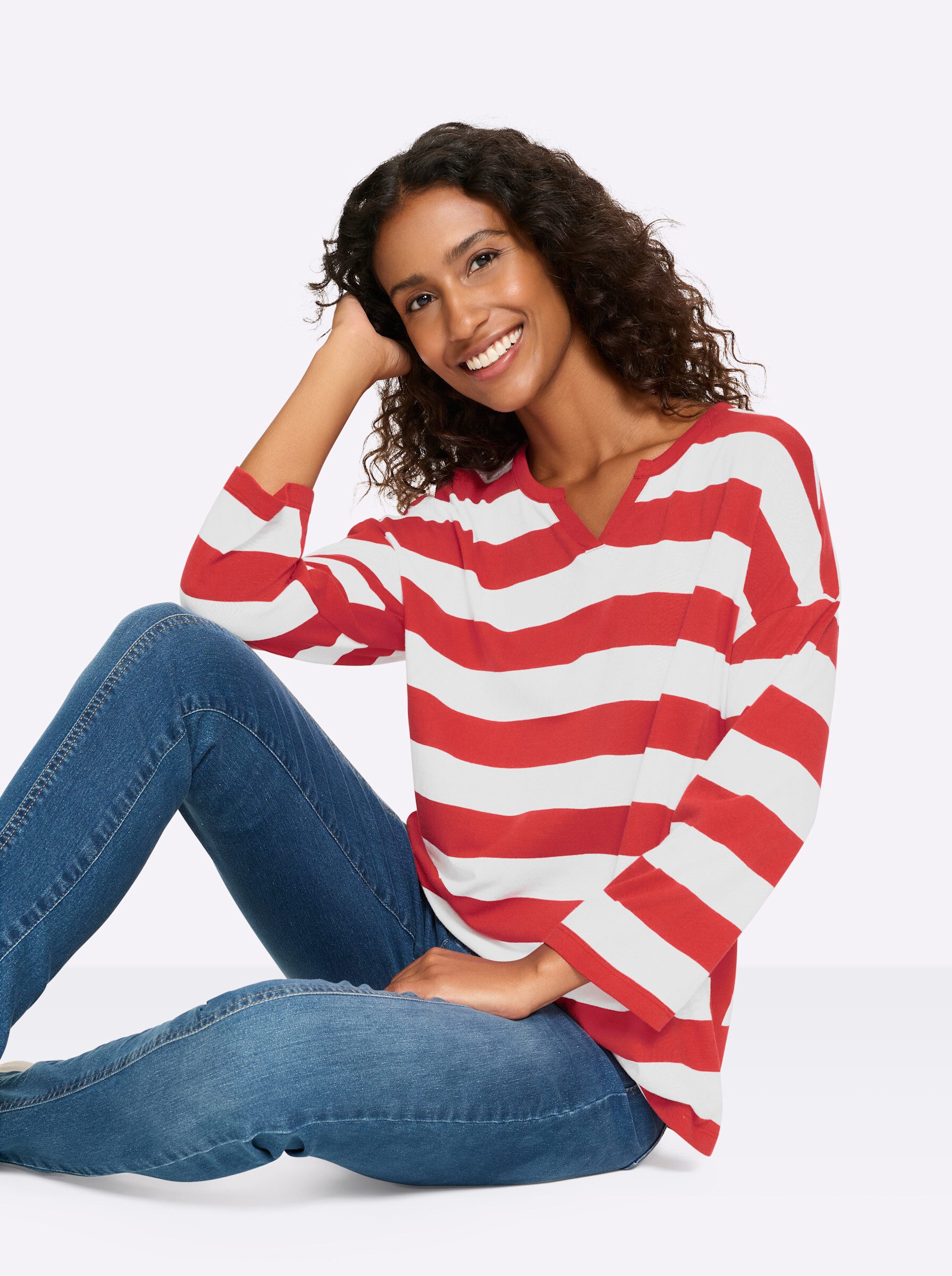 heine T-Shirt Ringelshirt .