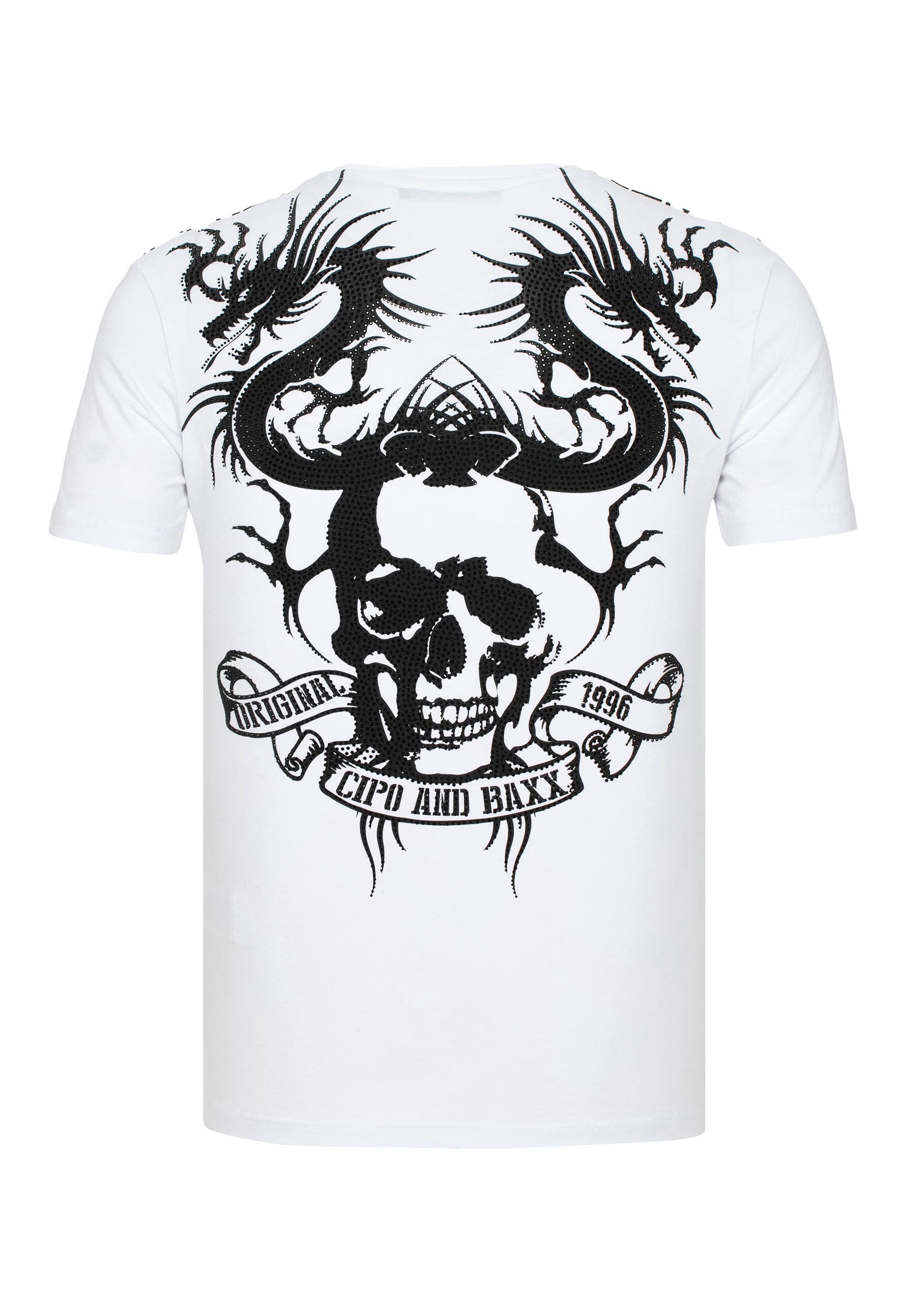 Cipo & Baxx T-Shirt T-Shirts mit Totenkopf-Print, CT-376 günstig online kaufen