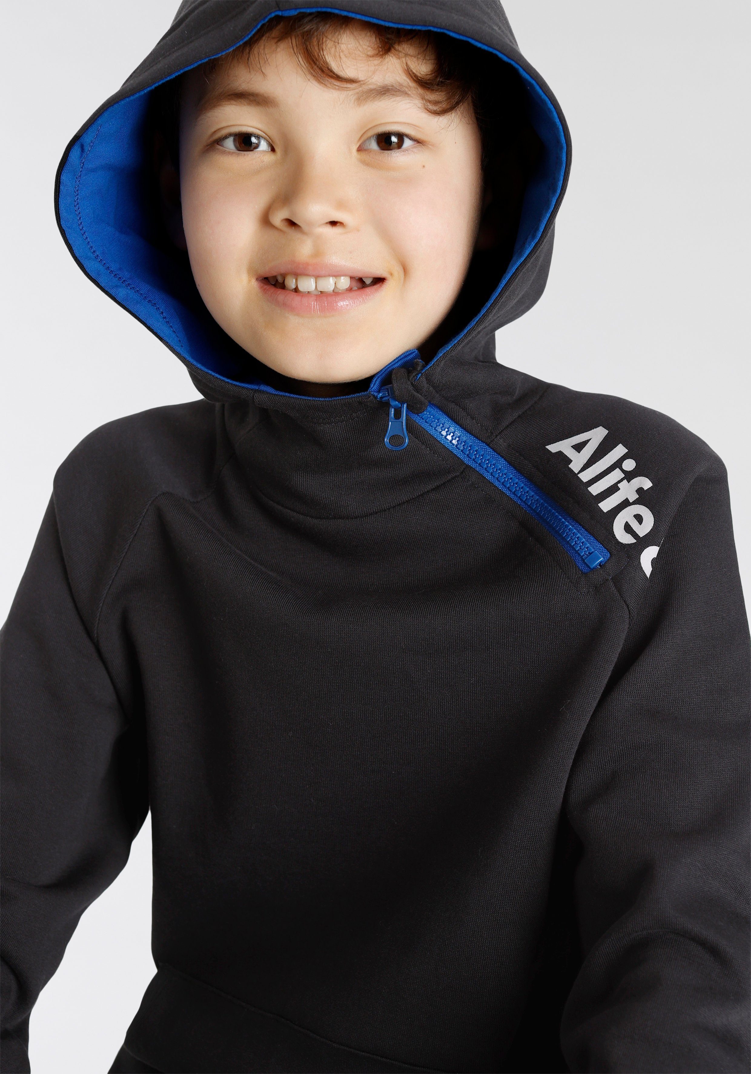 seitlichem mit Kickin Reißverschluß & Kapuzensweatshirt für Jungen, Alife