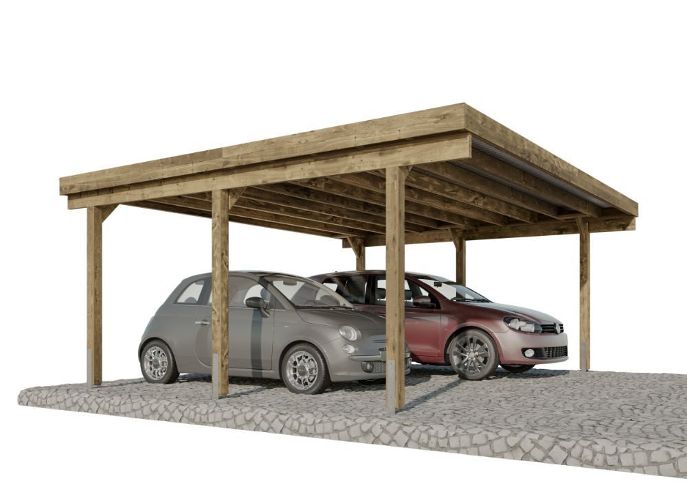 Alpholz Doppelcarport Salzburg, BxT: 600x506 cm günstig online kaufen