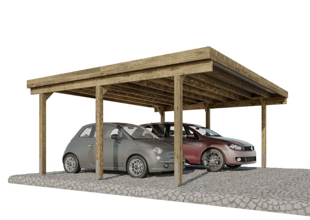 Thumbnail - Alpholz Doppelcarport Salzburg, BxT: 600x506 cm