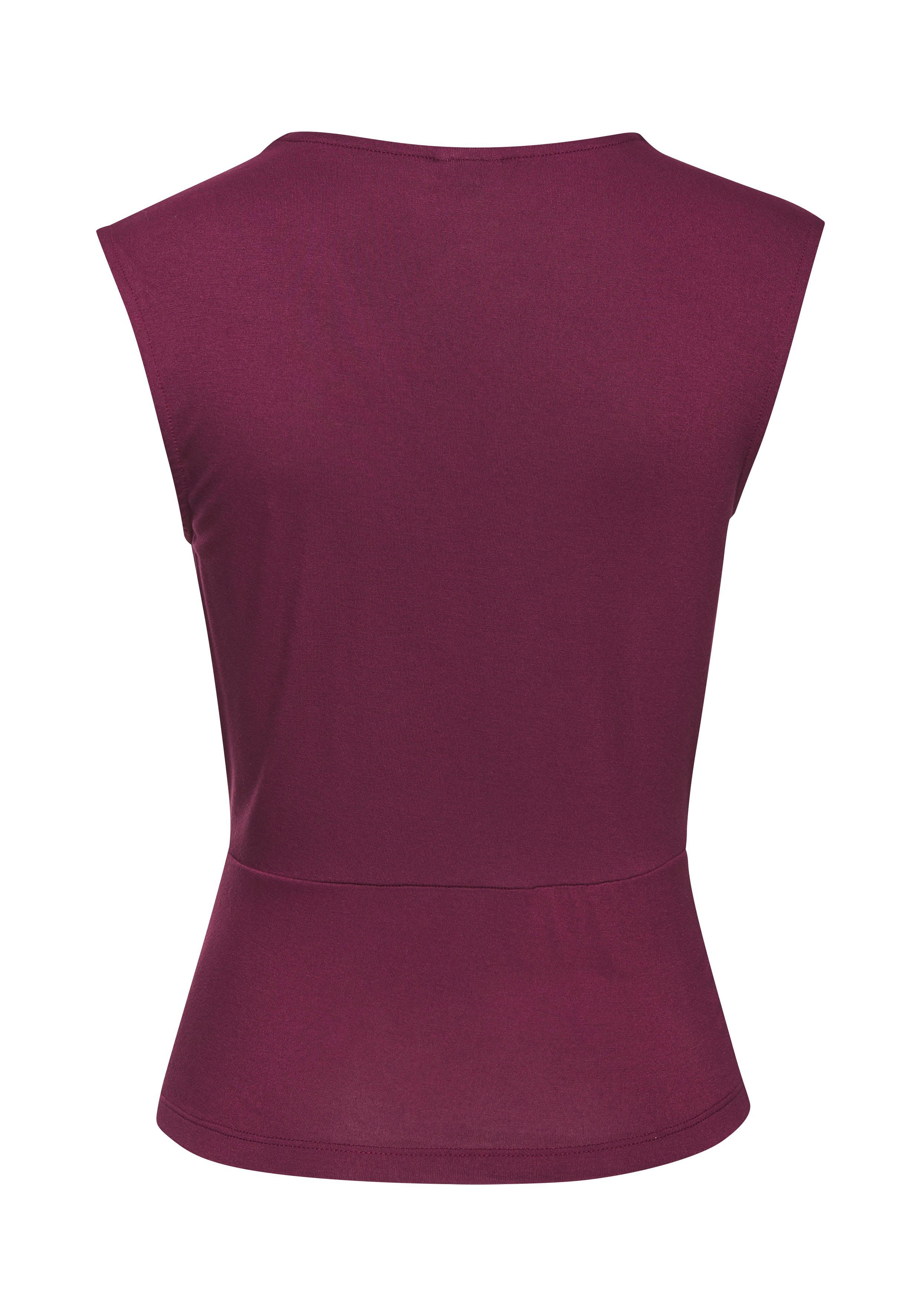 LASCANA Shirttop mit dezenten Raffungen an der Schulter, elastisches Damentop