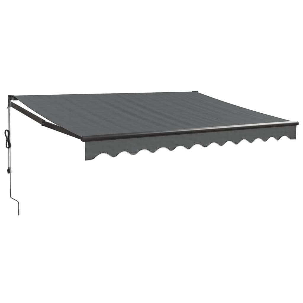 Markise Gelenkarmmarkise Anthrazit 3,5x2,5 m Stoff und Aluminium Terrasse Besc