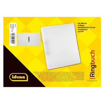 Idena Hefter Idena 224335 - Ringbuch DIN A4, aus PP, 2 Ringe, 35 mm Rückenbreite