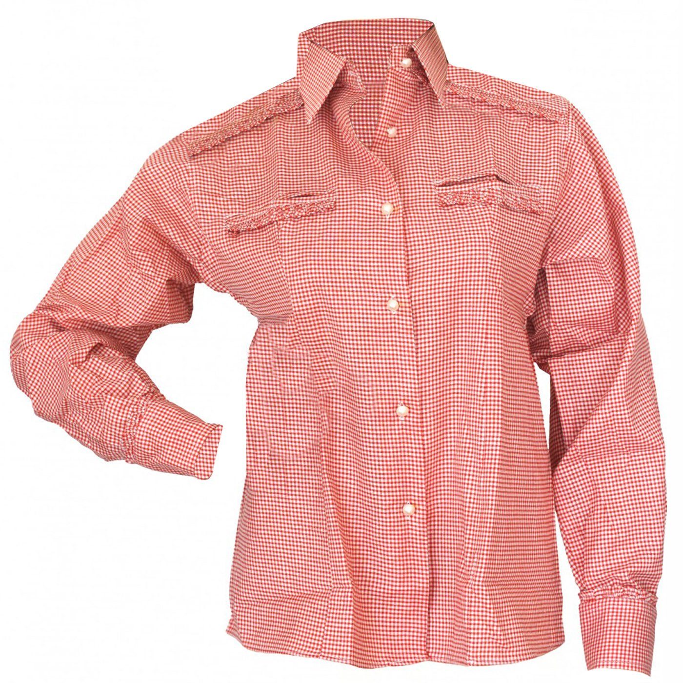 German Wear Trachtenbluse GW1521 Bayerische Langarm Trachtenbluse in 5 Farb günstig online kaufen