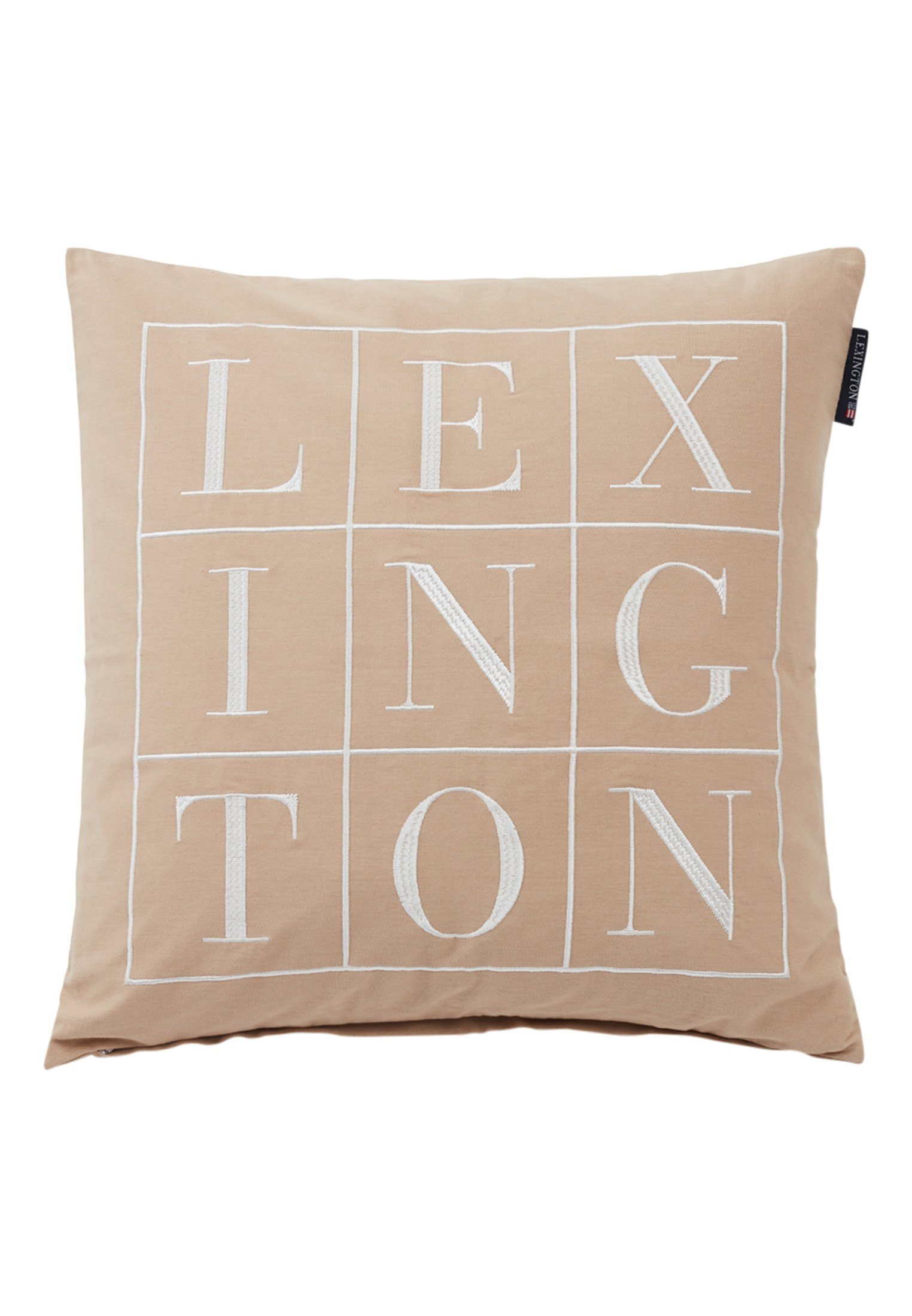 beige Logo Lexington Kissenhülle Twill, Cotton
