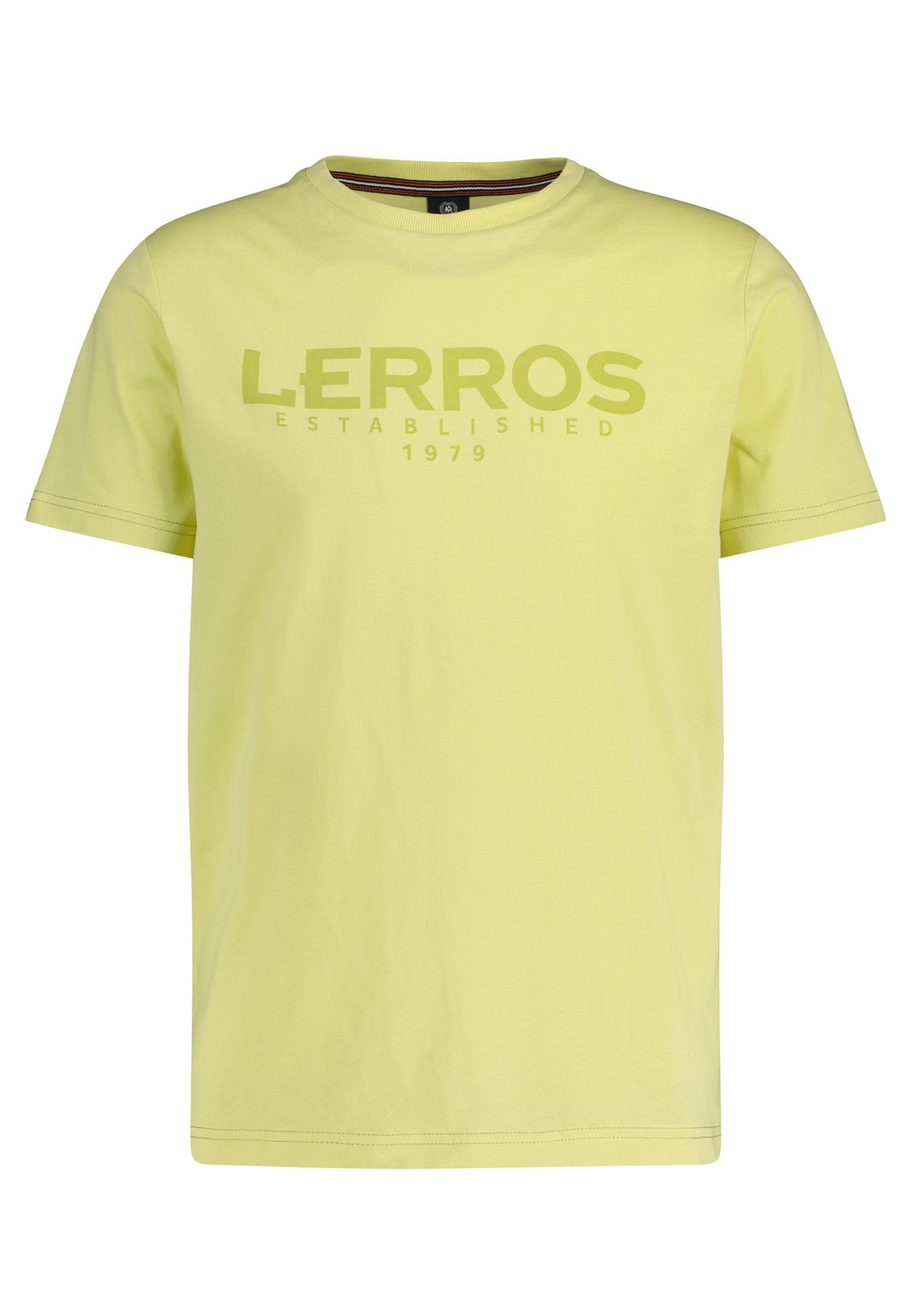 LERROS T-Shirt LERROS T-Shirt Logo LEMONGRASS mit