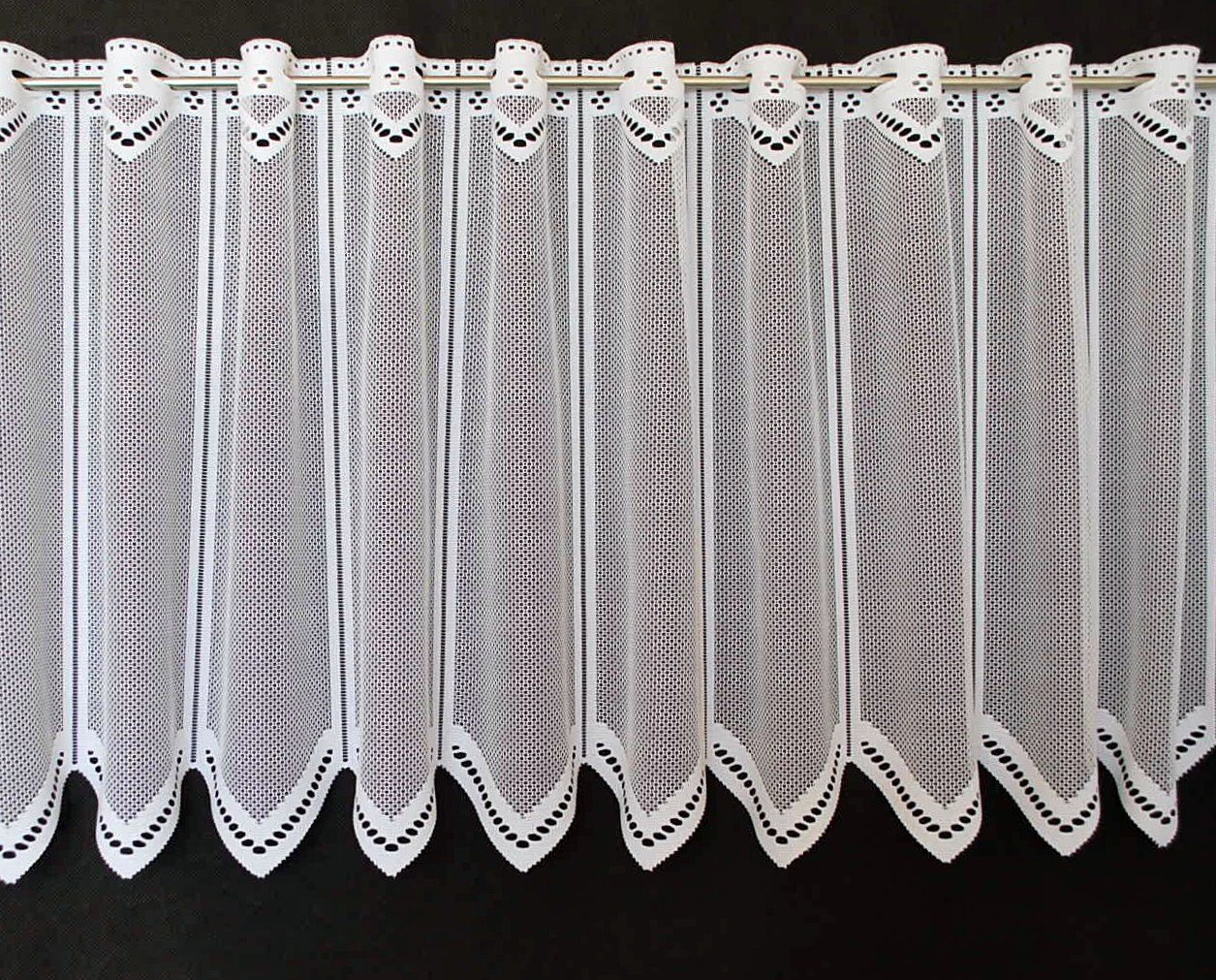 Gardinen Kranzusch Scheibengardine neutral (1 St), Stangendurchzug, transparent, Stablöcher,transparent,verschiedene Höhen, Breiten