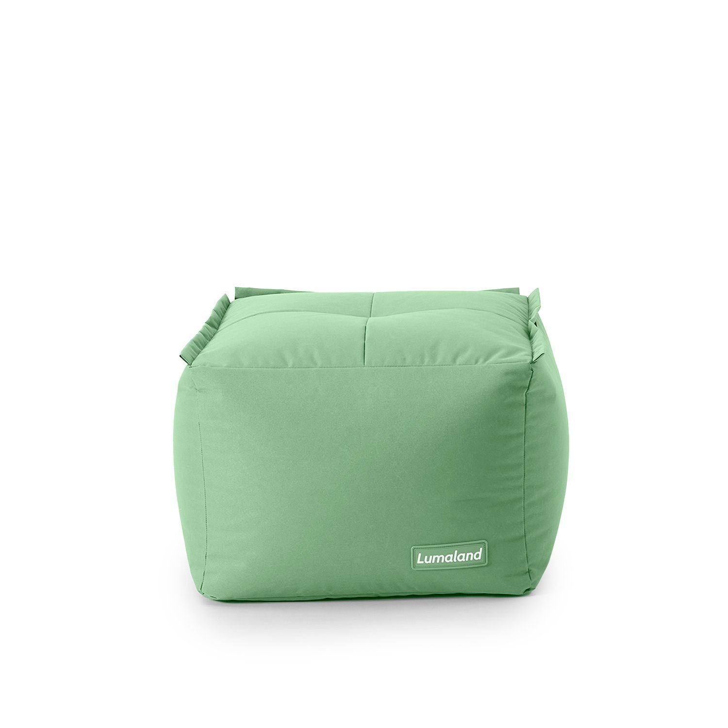 Lumaland Loungeset In- & outdoor Sofa individuell kombinierbar mit dem Modularen System, Sessel wasserfest abnehmbarer Bezug erweiterbar waschbar pastellgrün