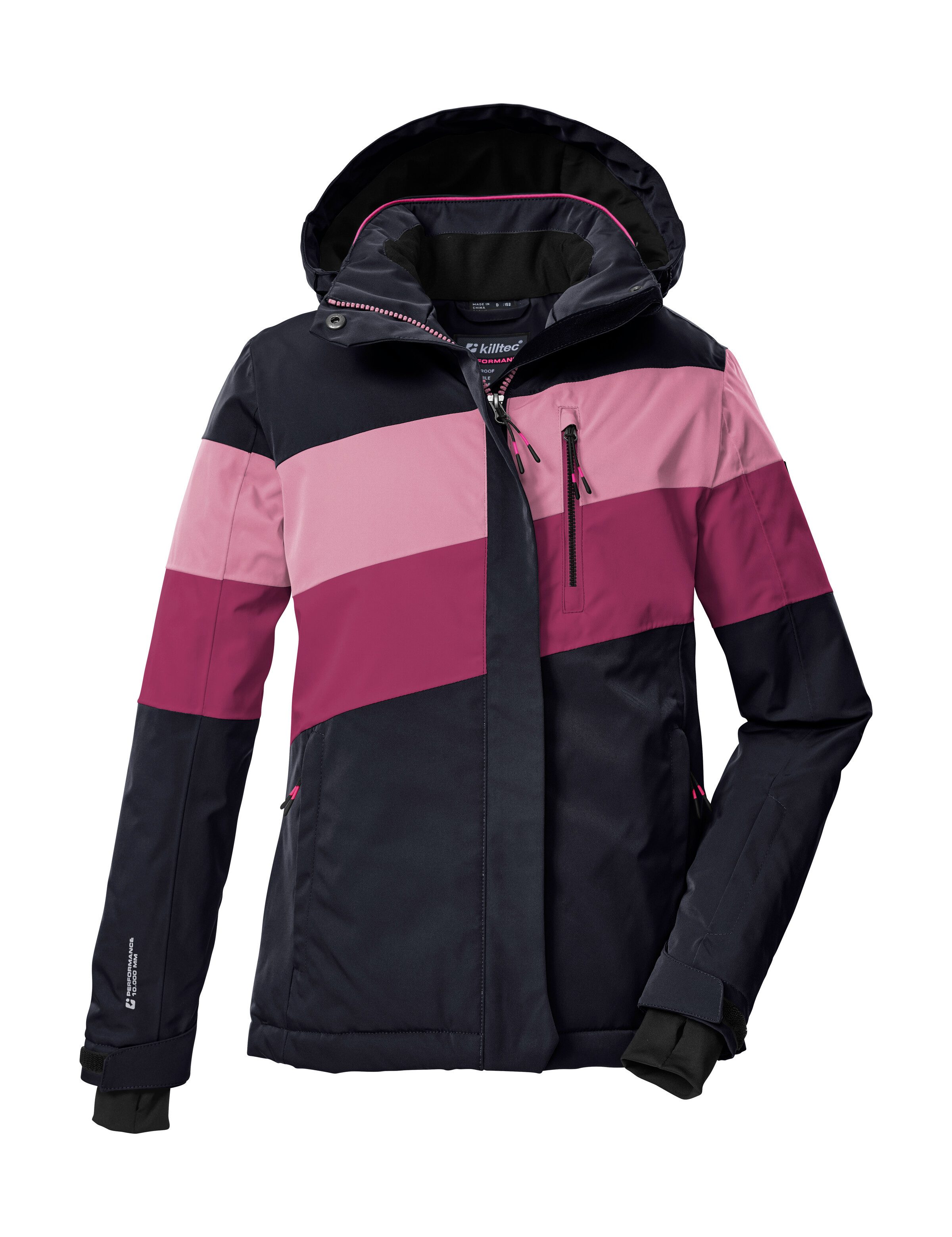 Killtec Skijacke KSW 197 GRLS SKI JCKT Wasserdicht, atmungsaktiv, verstellbare Kapuze, viele Taschen