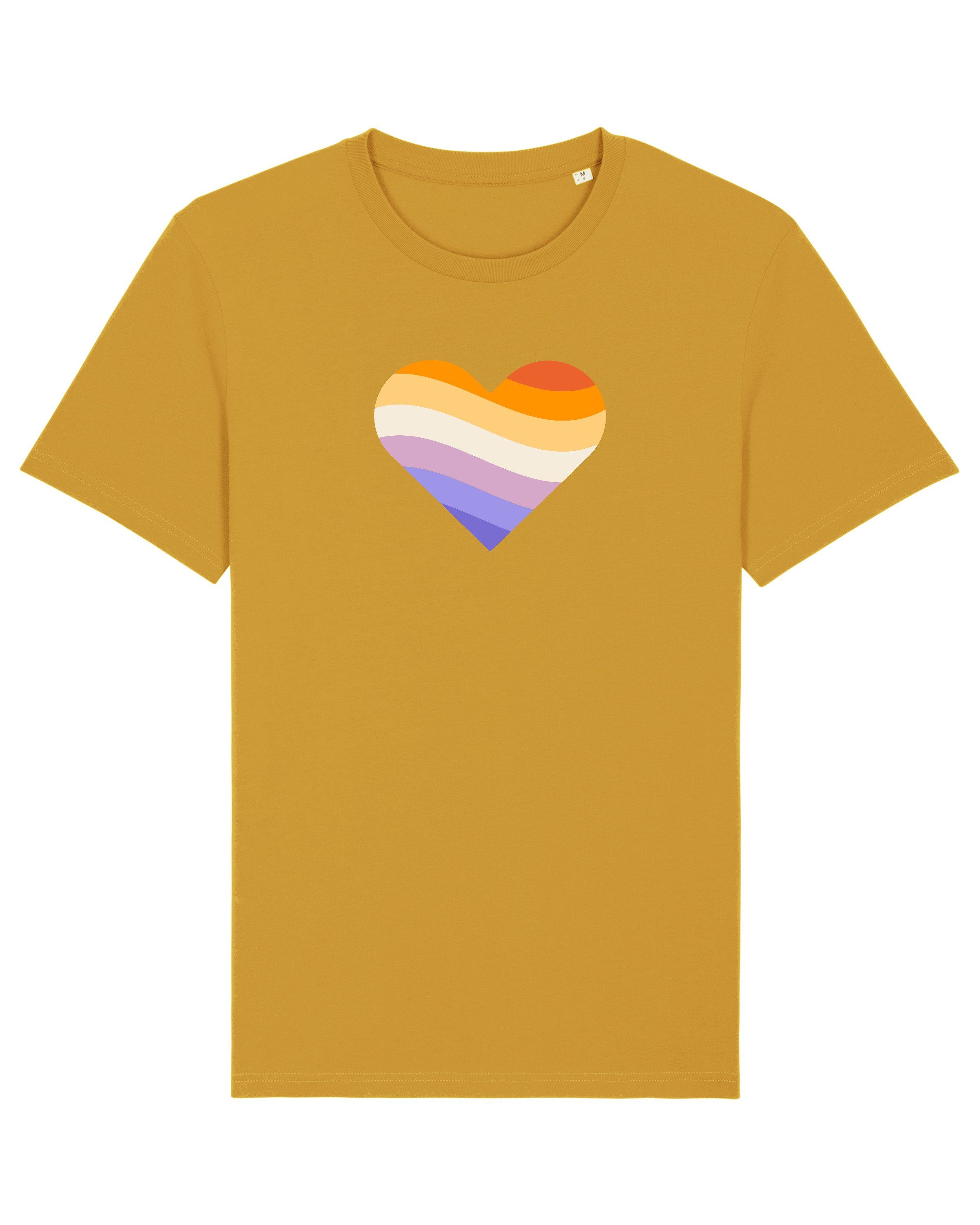 ocker Apparel wat? Heart Print-Shirt Rainbow (1-tlg)