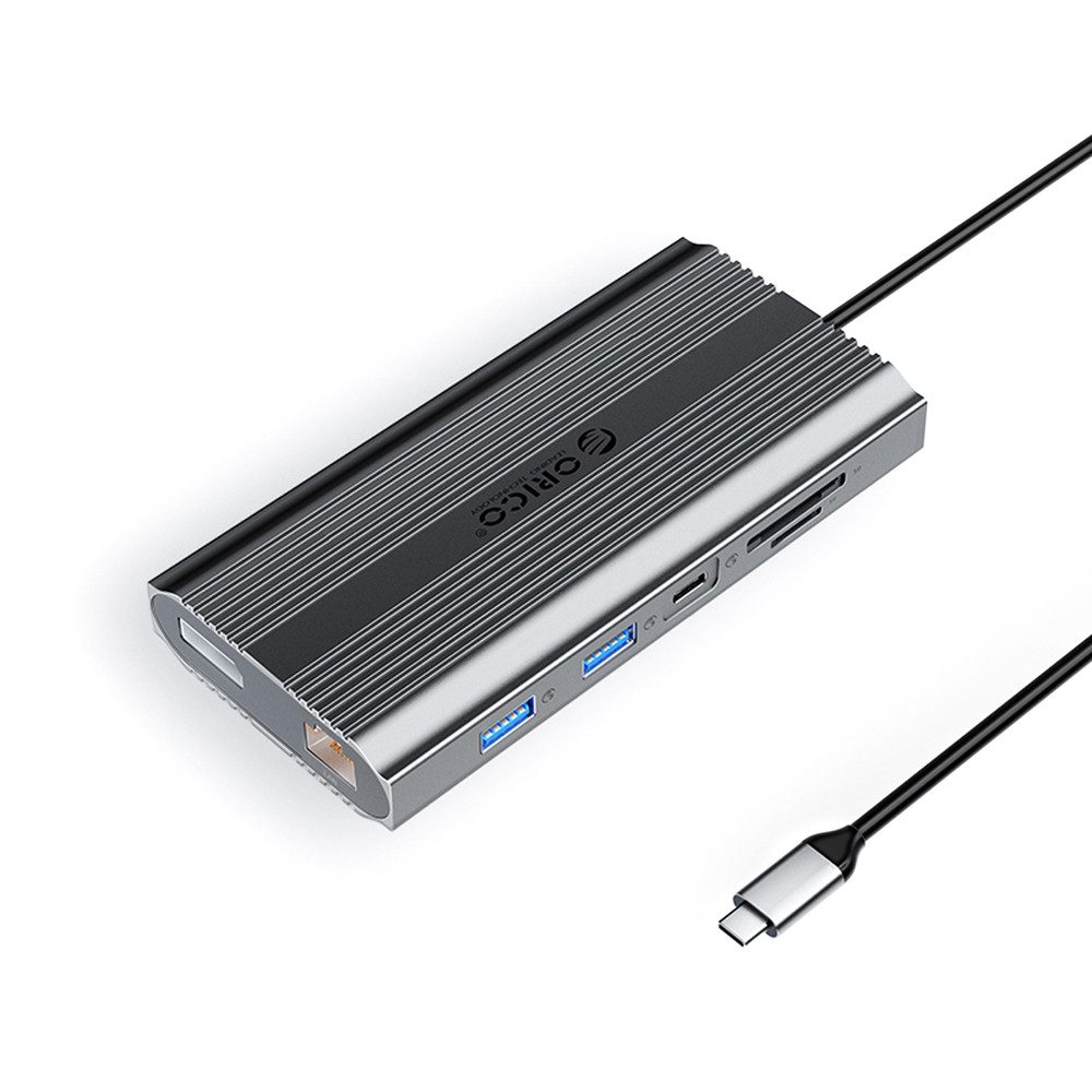 ORICO Orico XDR 12-in-1 USB-C Dockingstation 2x HDMI 4K 60Hz USB-Adapter