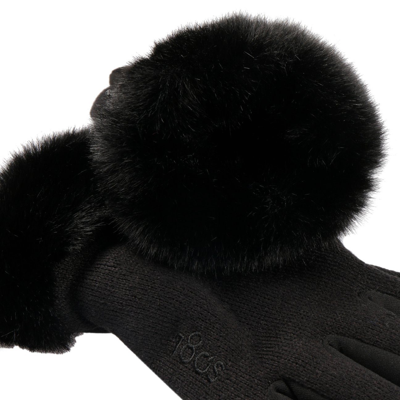 schwarz Strickhandschuhe mit Handschuhe 180s Futter