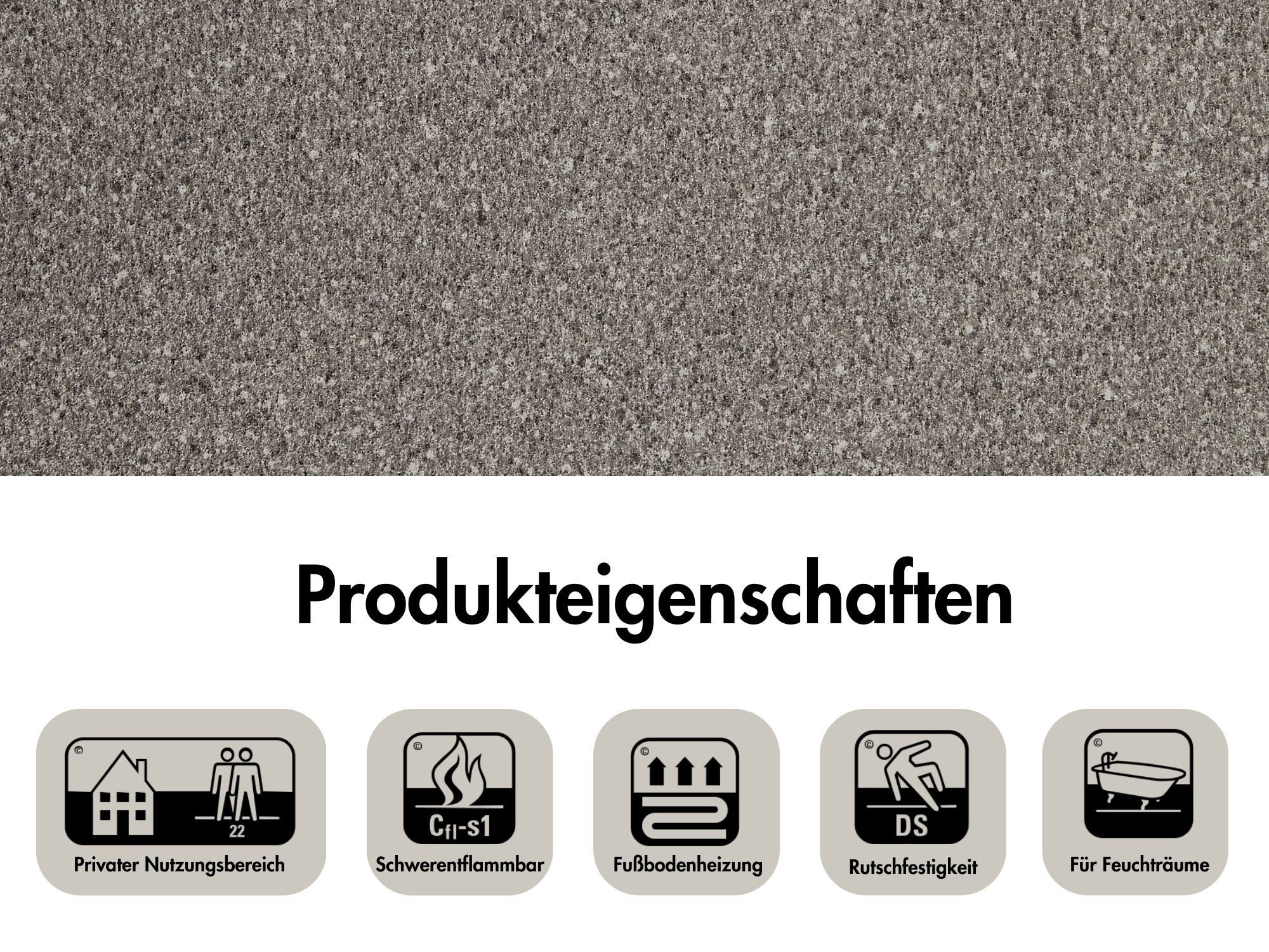 misento Vinylboden Mirage in Fliesen- und Steinoptik, für Feuchtraum- und Privatbereiche, PVC Bodenbelag Meterware 200/400 cm breit, Stärke 2,8 mm