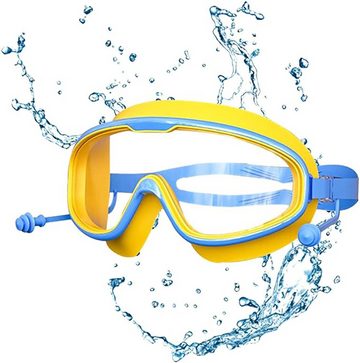 CoolBlauza Schwimmbrille Schwimmbrille für Kinder, Schnorchelbrille mit klarer Sicht, (1-St), Anti-UV, Anti-Beschlag-Design, geeignet zum Freitauchen, stoßfest