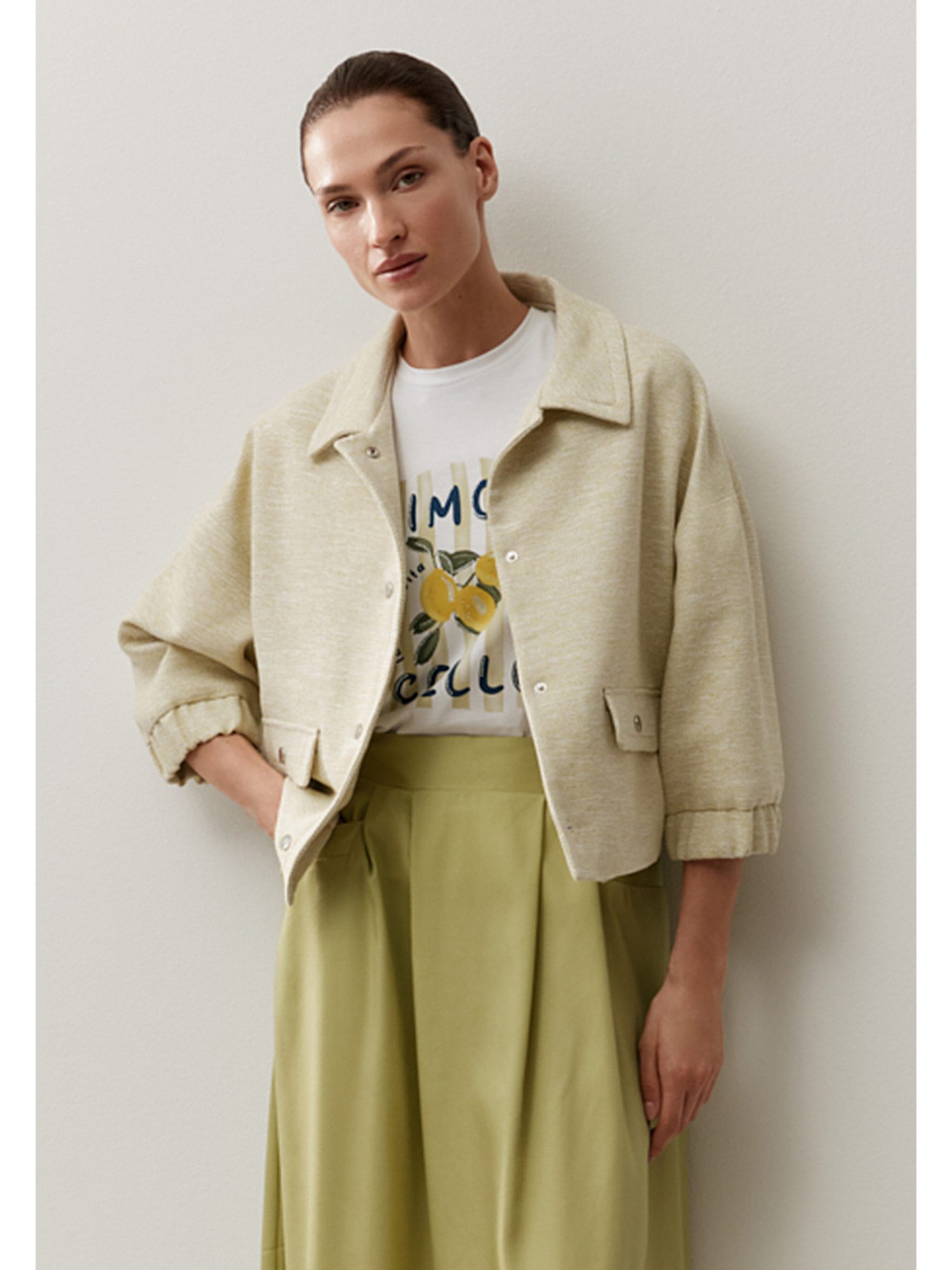 MORE&MORE Blouson leichter, melierter 3/4 Arm-Blouson