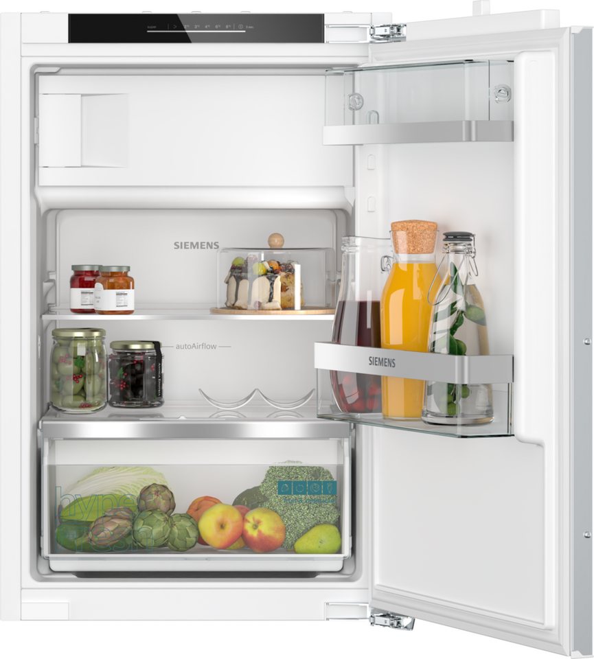 SIEMENS Einbaukühlschrank iQ500 KI22LADD1, 87,4 cm hoch, 55,8 cm breit,  safetyGlas-Ablagen: extrastarkes und leicht zu reinigendes