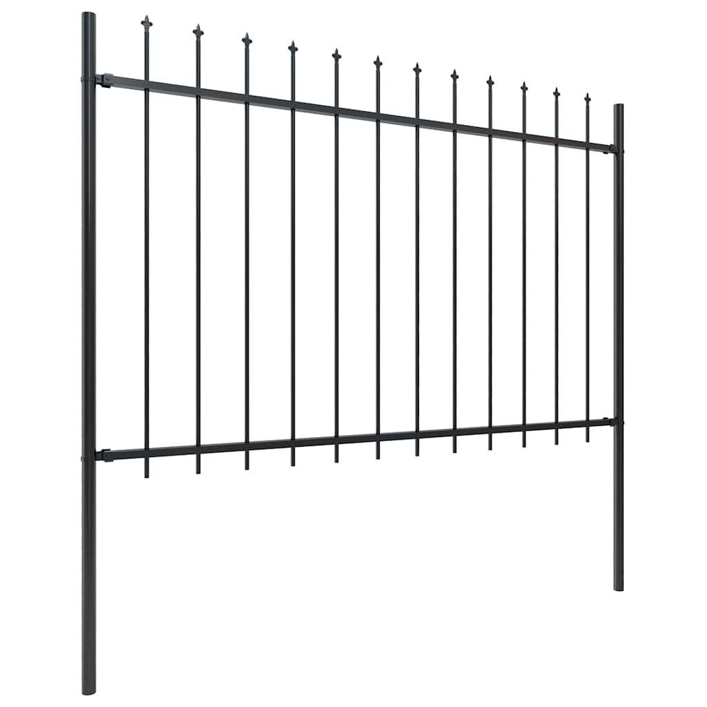 vidaXL Gartenzaun Gartenzaun mit Speerspitzen Stahl günstig online kaufen