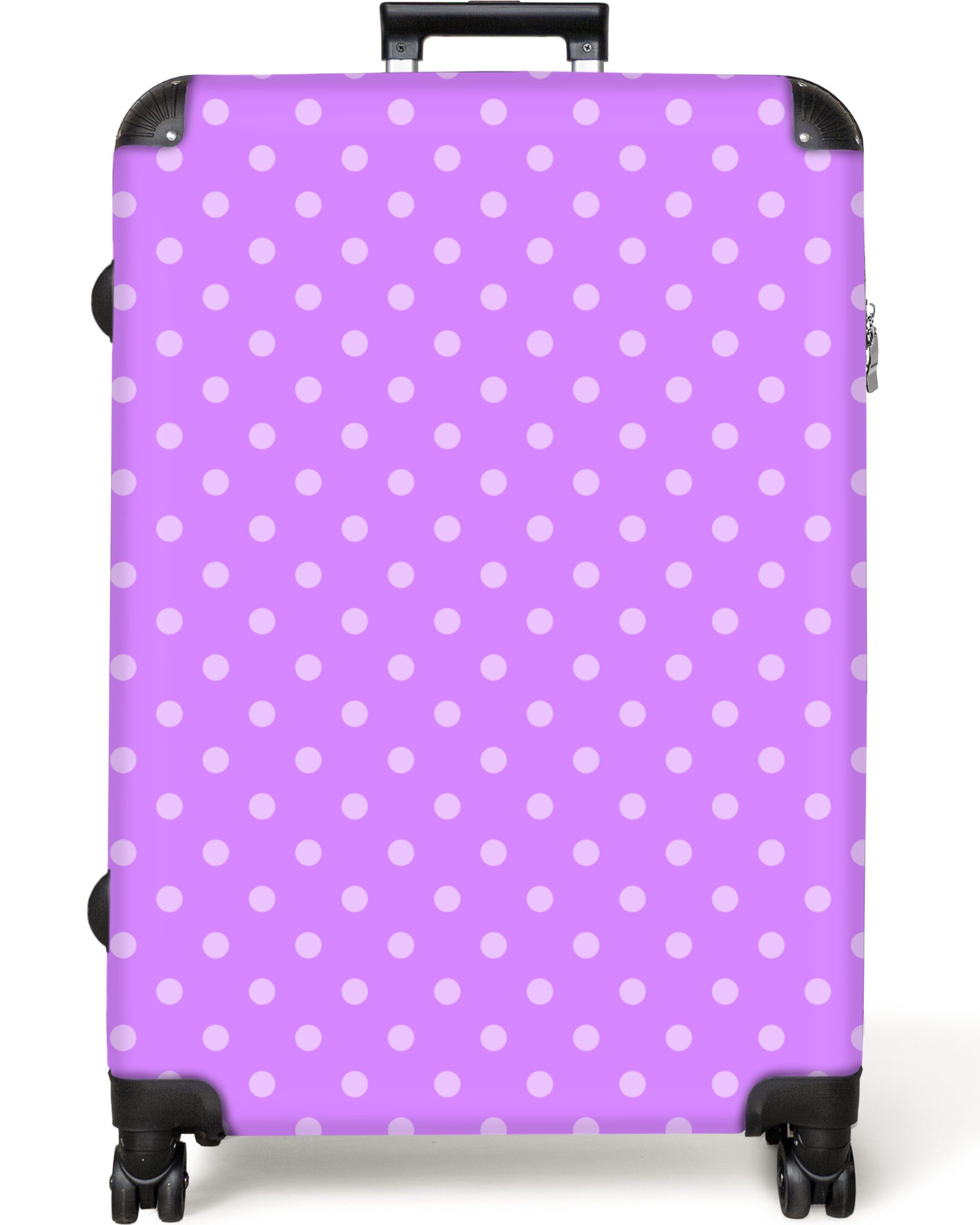 NoBoringSuitcases.com© Hartschalen-Trolley Lila - Muster - günstig online kaufen