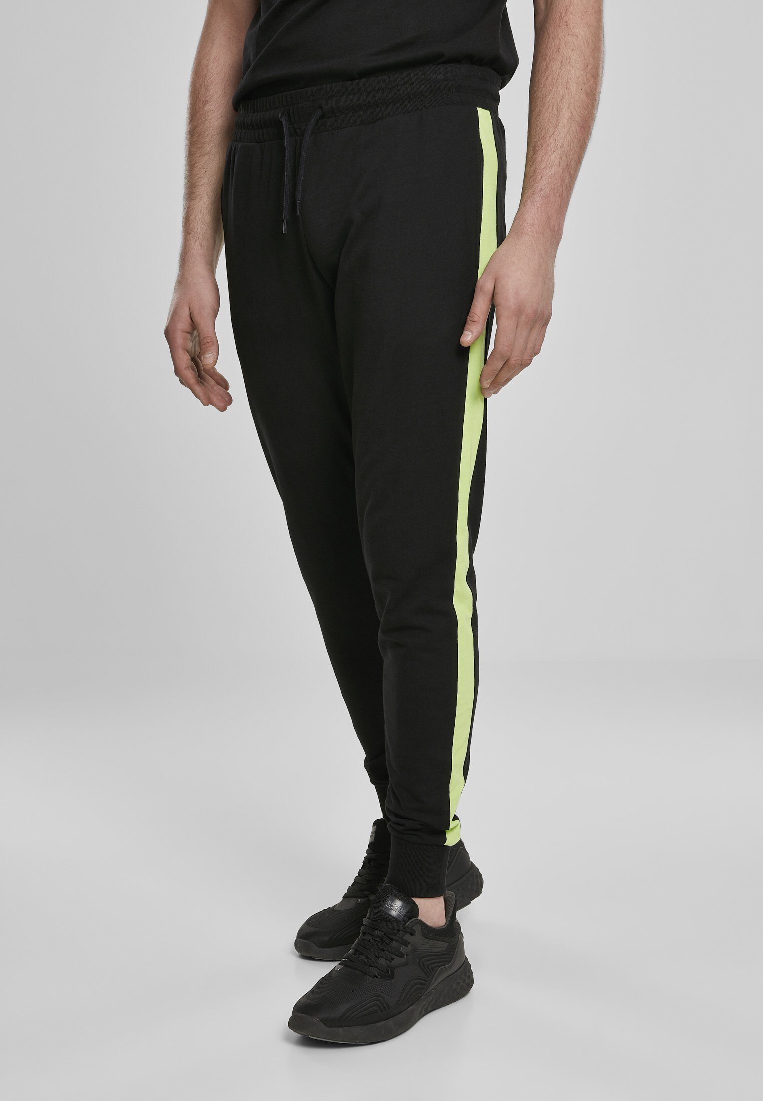 URBAN CLASSICS Stoffhose Herren Neon Striped Sweatpants (1-tlg)
