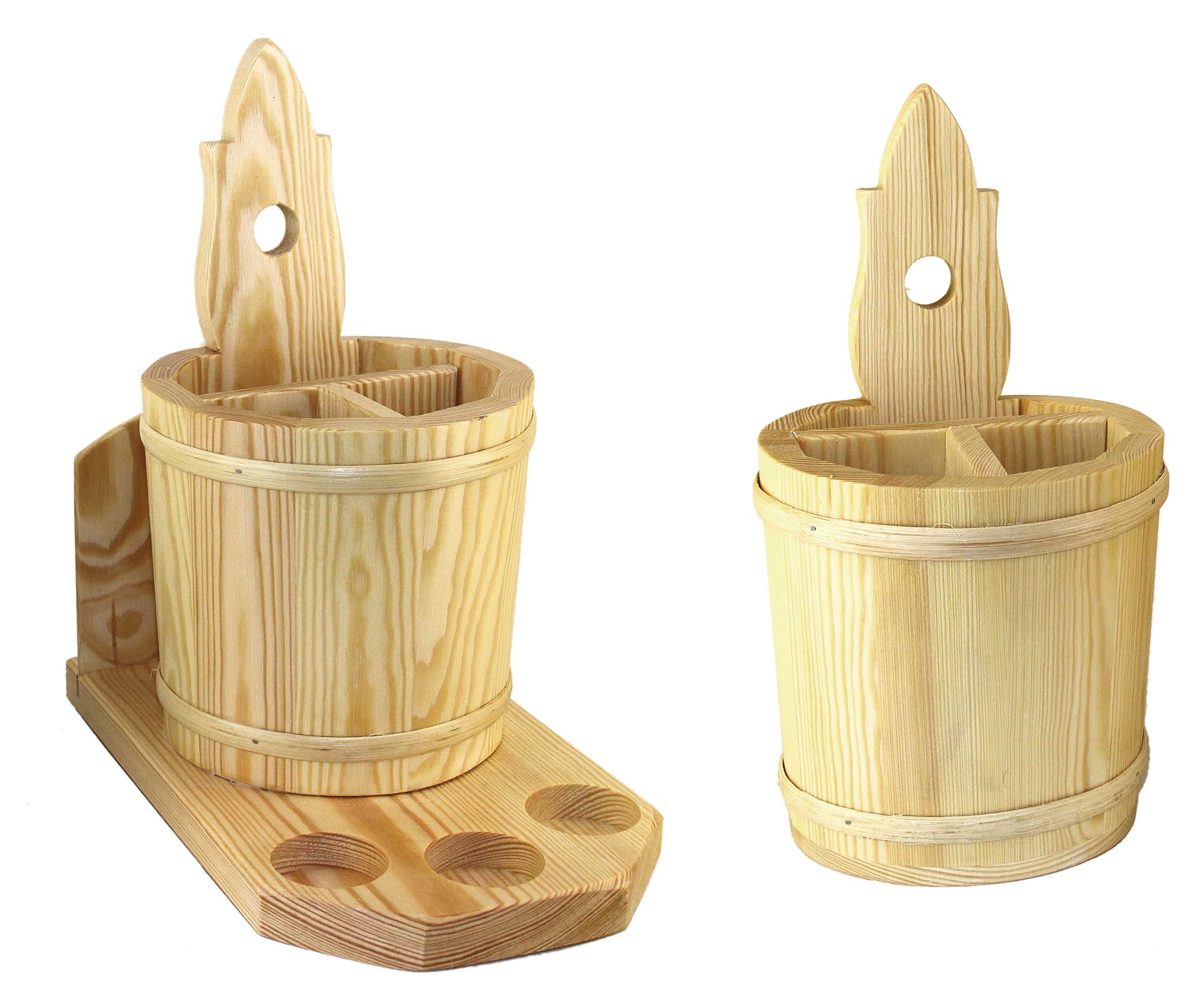 Holzwaren Wasmer Besteckträger Besteckfass lackiert