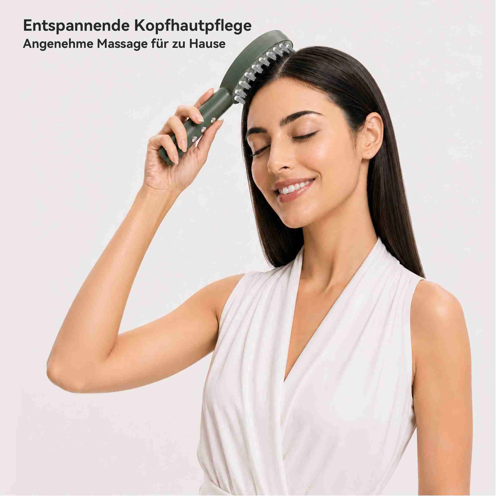 Super Solu Elektrohaarbürste LED Kopfhaut-Massagebürste, Rot- & Blaulicht Haarpflegebürste, Stärkung der Haarwurzeln & Förderung des Haarwachstums, Applikator