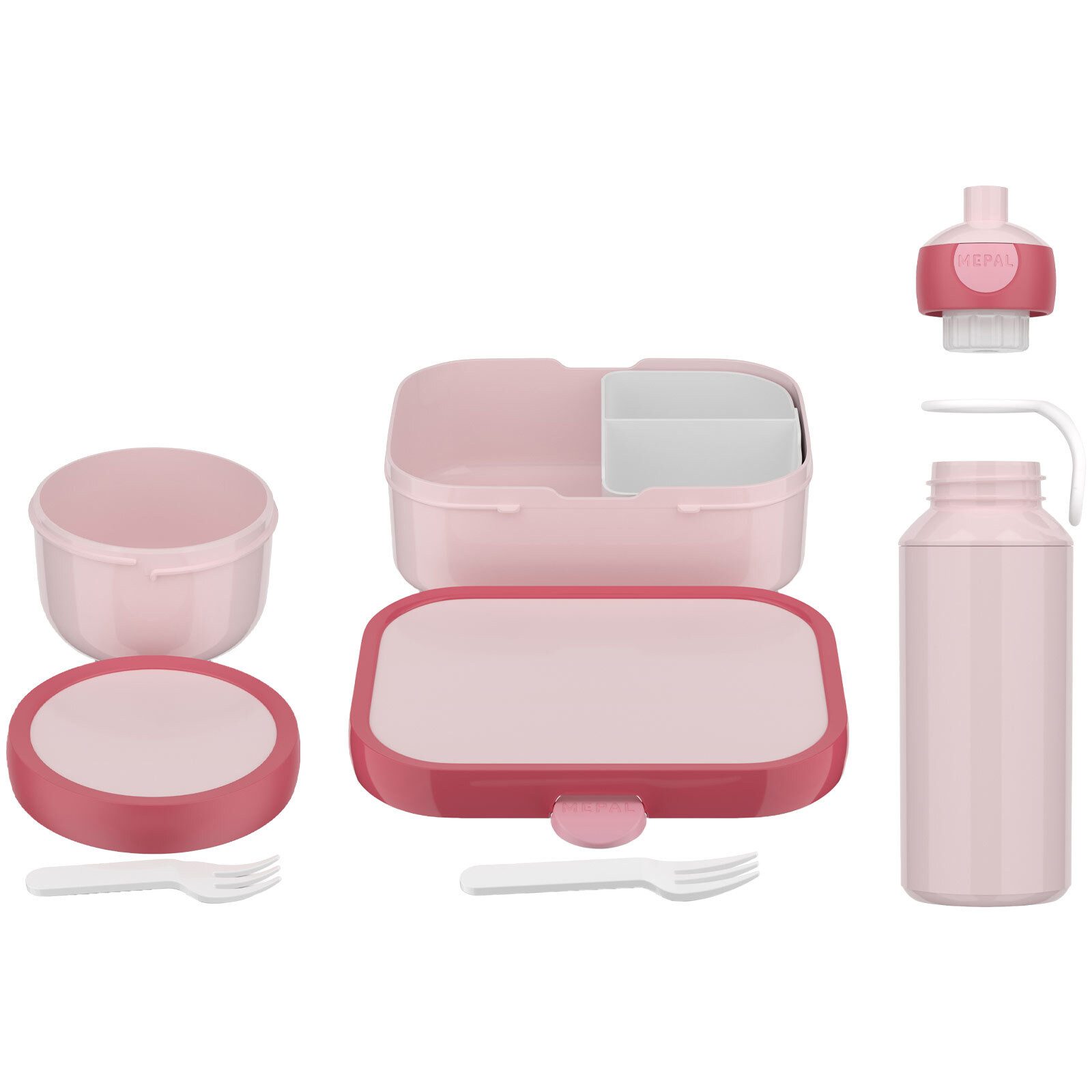 Mepal Lunchbox Campus Lunchset 3er Set, Acrylnitril-Butadien-Styrol (ABS), (3-tlg)