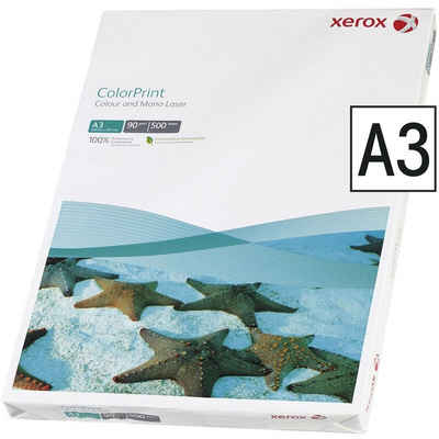 Xerox Farblaser-Druckerpapier ColorPrint, Format DIN A3, 90 g/m², 171 CIE, 500 Blatt
