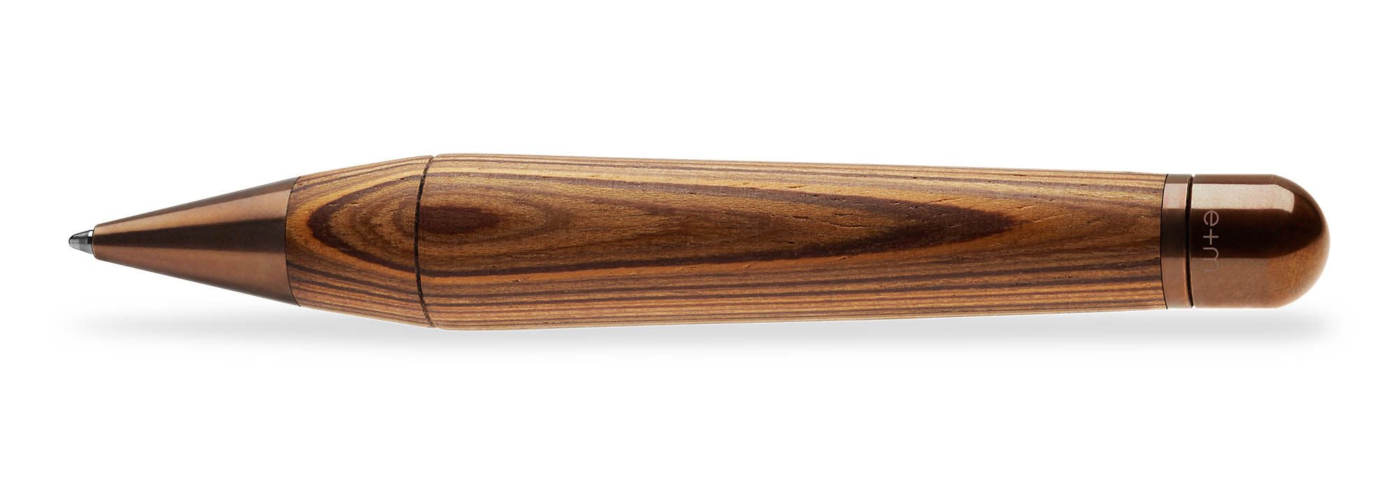 e+m Drehkugelschreiber DRAKE, Eleganz & Natürlichkeit aus massivem Holz Gravur möglich