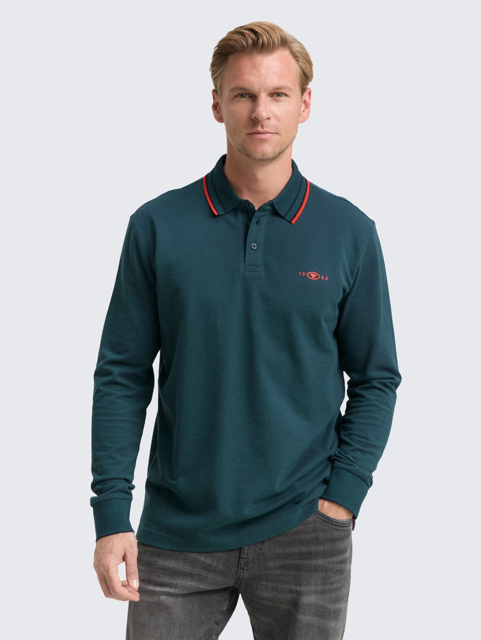 TOM TAILOR Langarm-Poloshirt Poloshirts Langarm Piqué günstig online kaufen