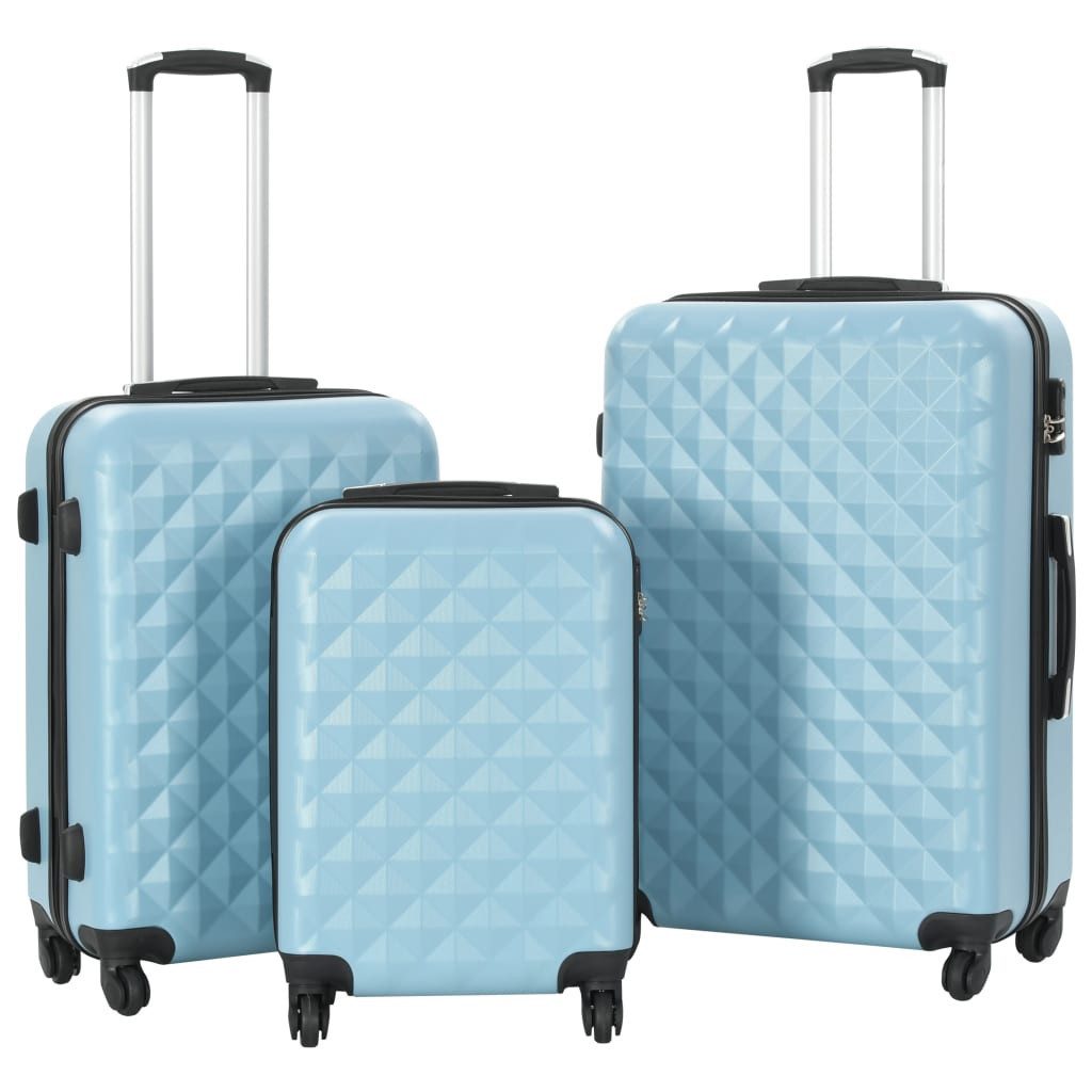 Trolley Hellblau - 3-teilig - Prisma Koffer Reisekoffer Hartschalenkoffer Trol