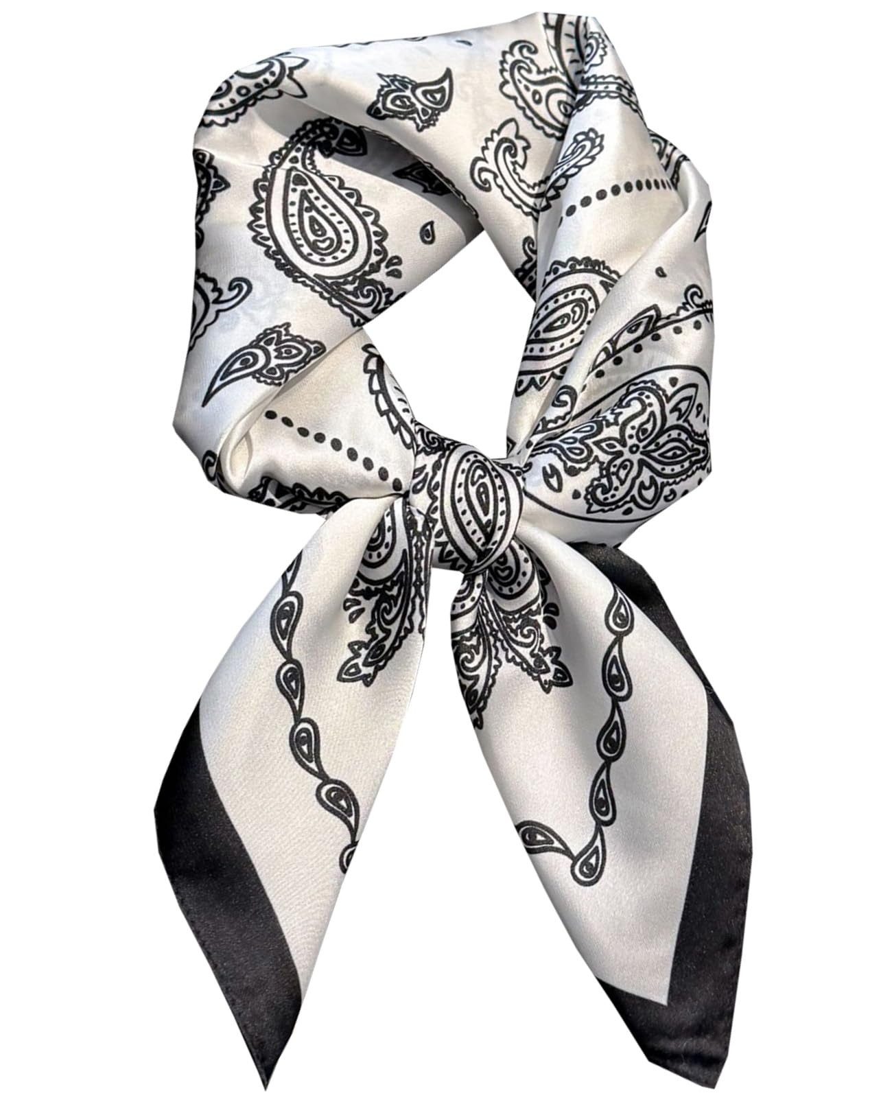 Zaewry Seidentuch quadratisch, 70x70 cm, Nickituch, Bandana-Schal (1Stück), Seide, Satin-Kopftuch für Damen – Seidig-glattes Haarwickeltuch, stilvoll