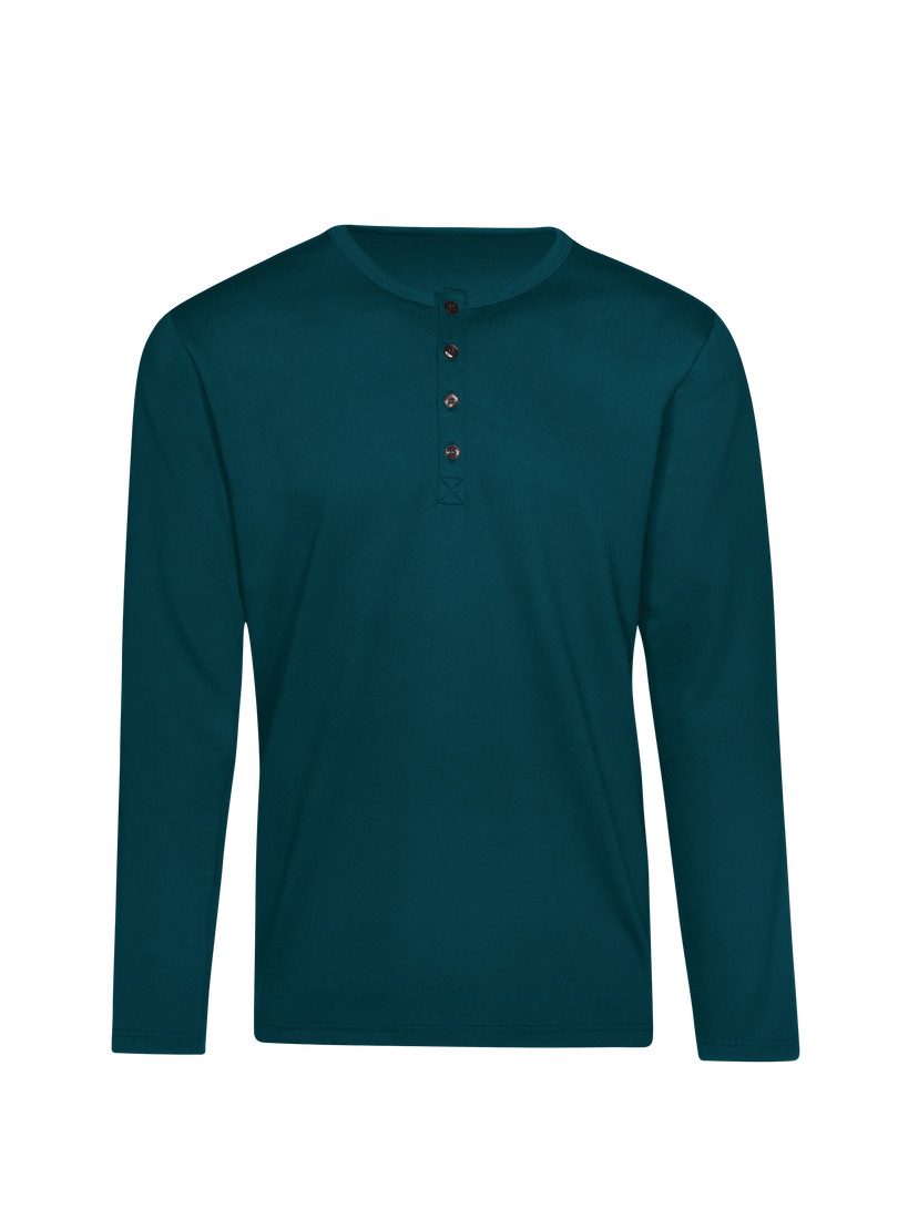 Trigema Longsleeve TRIGEMA Langarmshirt mit Knopfleiste günstig online kaufen