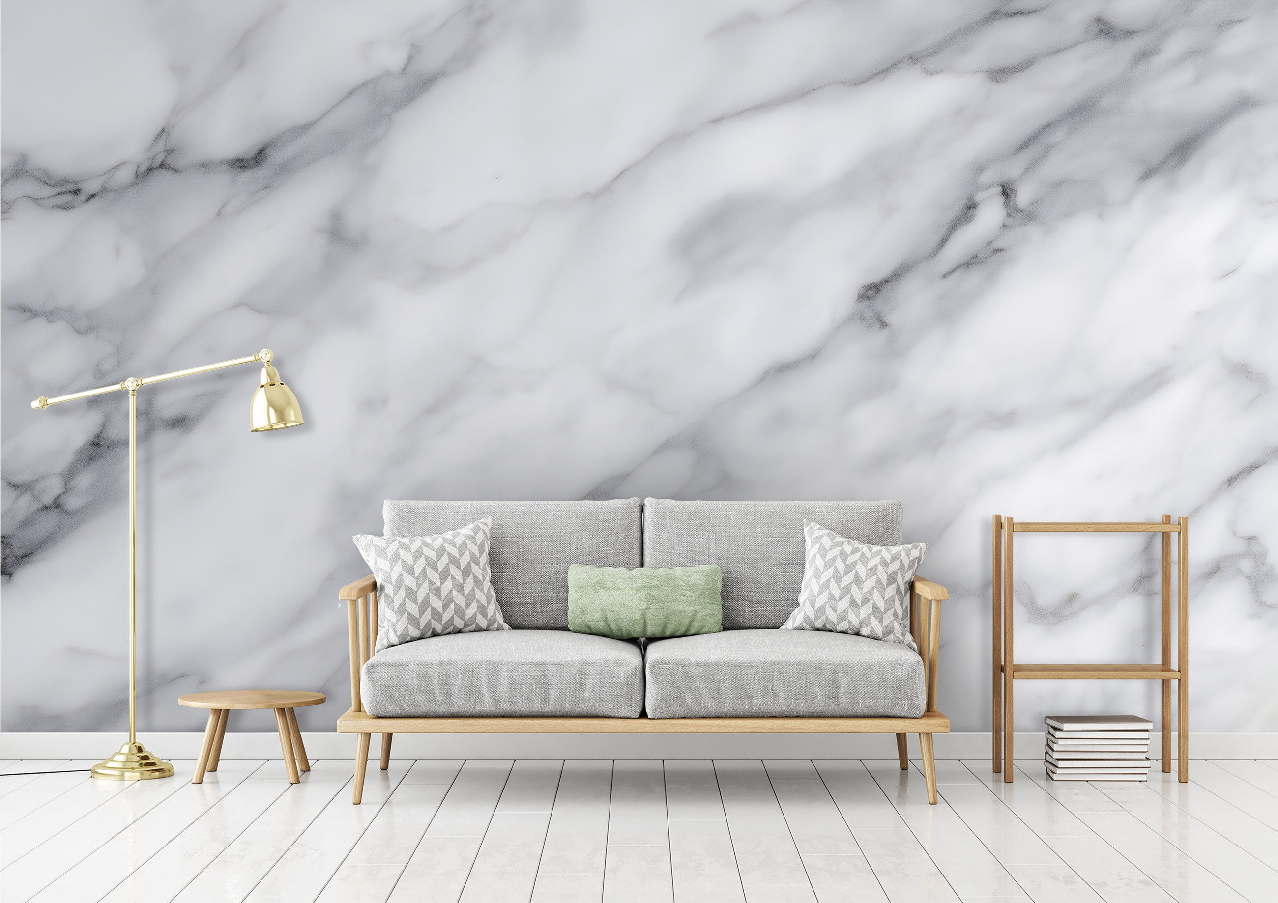Wallarena Fototapete Vlies Marmor Abstrakt Stein Grau Schlafzimmer, Wohnzimmer 350x250 cm, glatt, 3D-Effekt, 350 x 250 cm