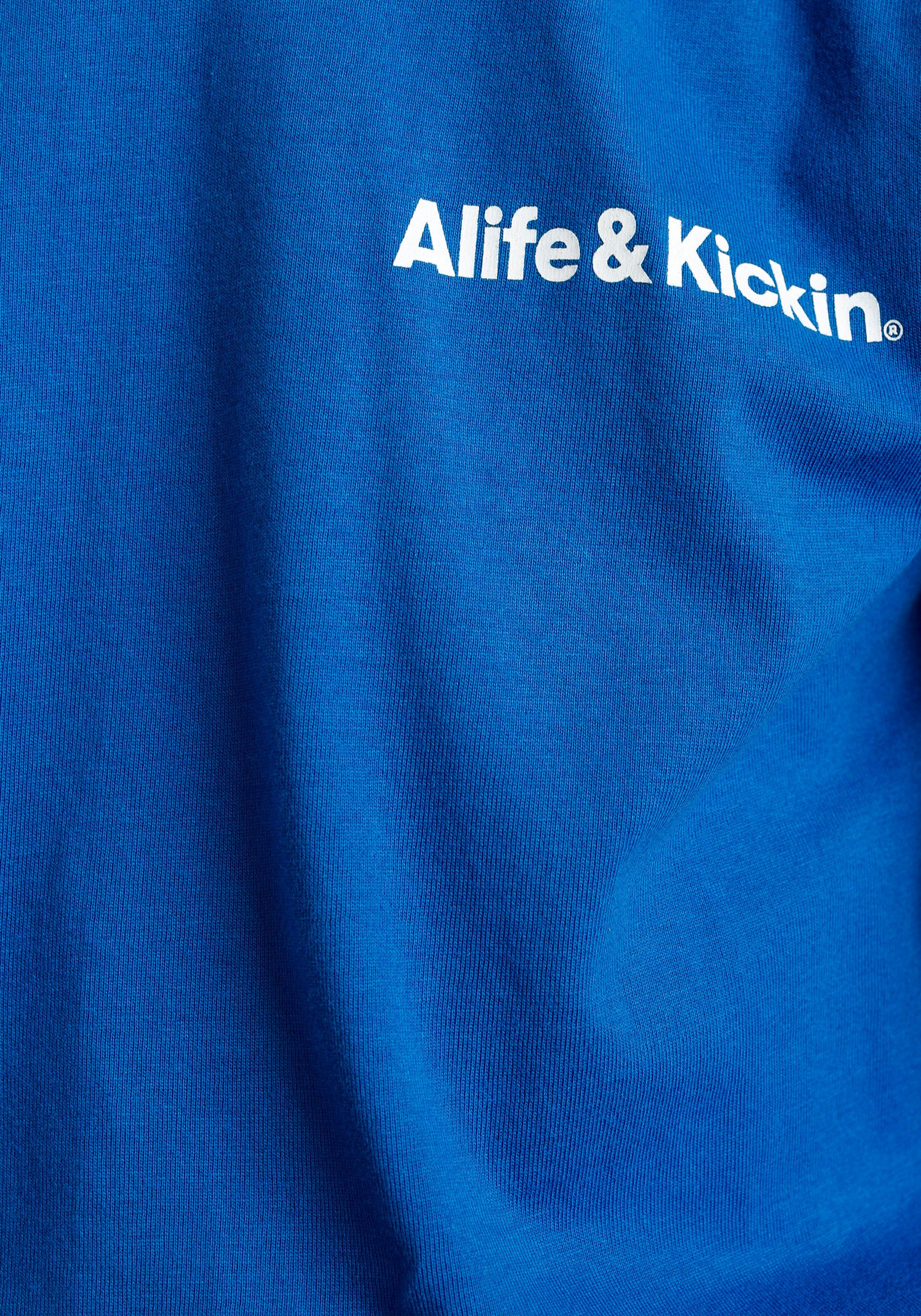 Alife & Kickin Kapuzenshirt MARKE! Logo-Print NEUE im modischer Rückenprint Farbverlauf