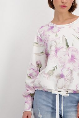 Monari Sweatshirt Pullover lavender rose gemustert
