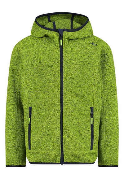 CMP Strickjacke CMP Jungen Strickfleecejacke mit Kapuze 3H60844 li