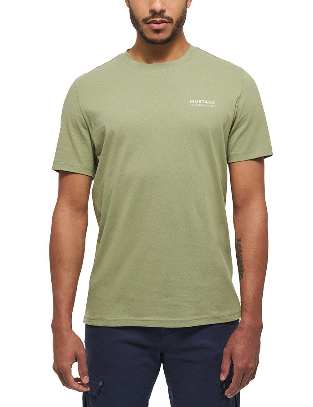 MUSTANG T-Shirt Style Print grün C Alex