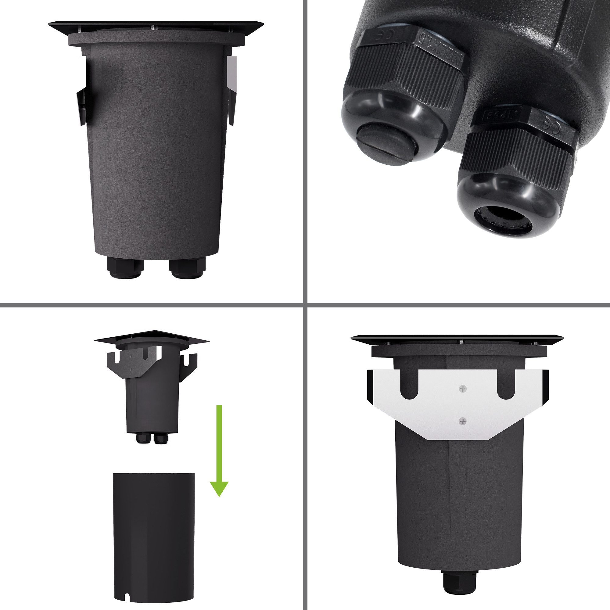 SSC-LUXon LED Gartenstrahler JUAVI Bodeneinbauleuchte schwarz mit LED dimmb günstig online kaufen